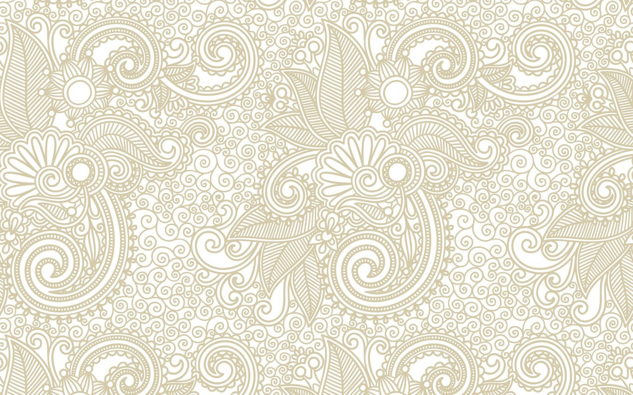 ลายเพสลีย์สีขาวสไตล์เท่ วอลเปเปอร์