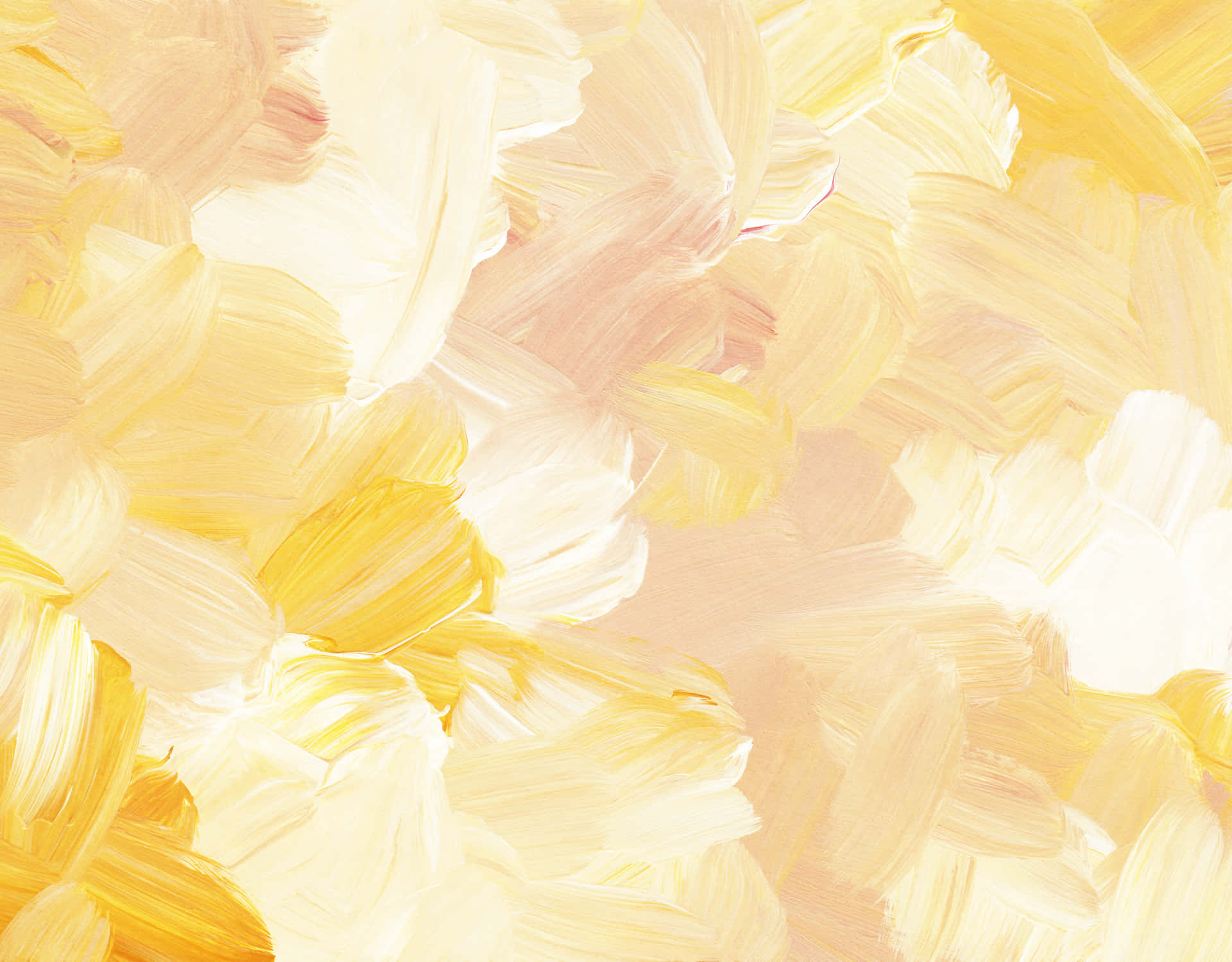 ลายเส้นพู่กันสีพาสเทลเหลืองน่ารัก — พาสเทลสวยงาม วอลเปเปอร์