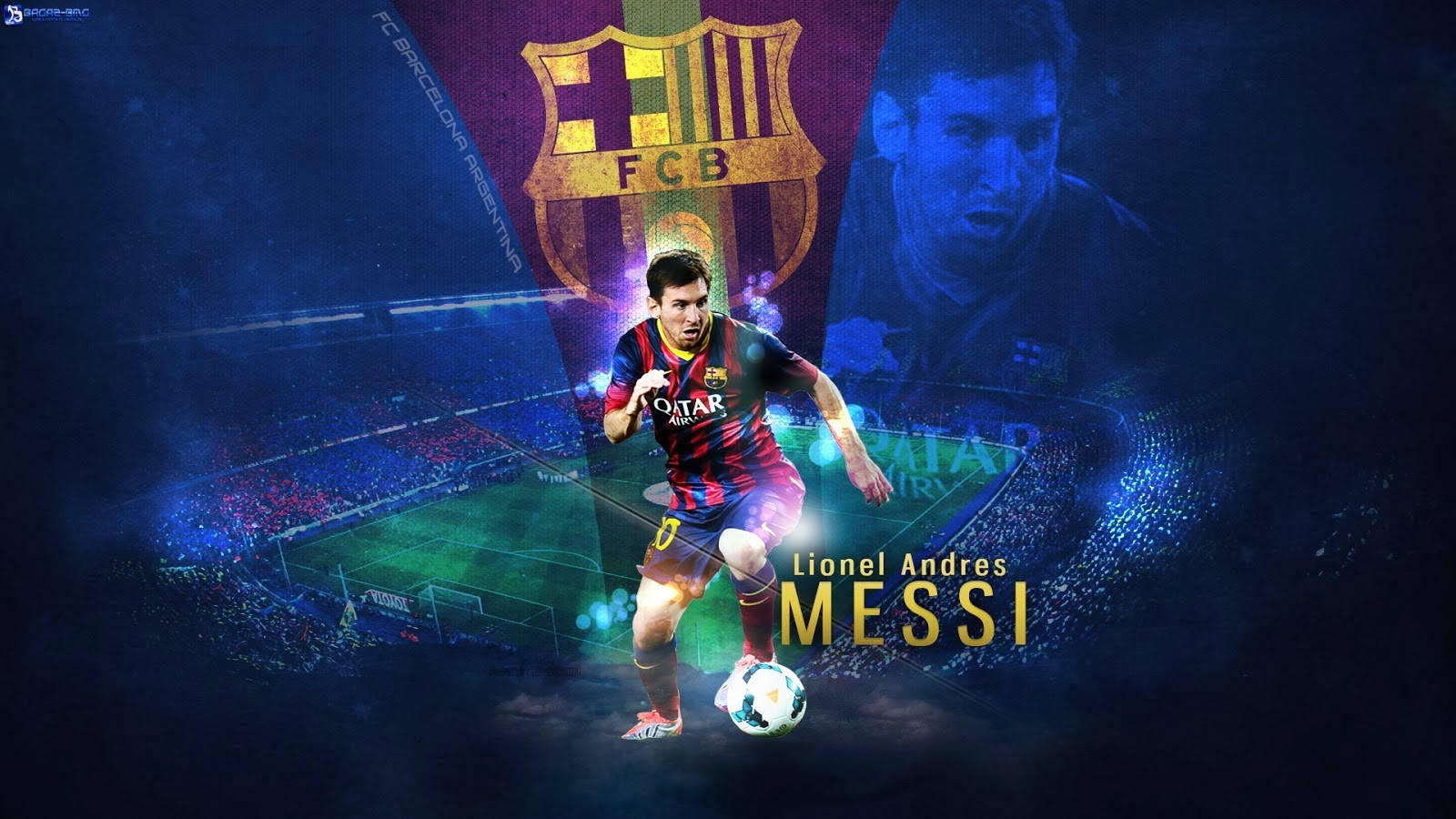 วอลเปเปอร์ศิลปะโลโก้ลิโอเนล อันเดรส เมสซี กับ FC Barcelona — เมสซี วอลเปเปอร์
