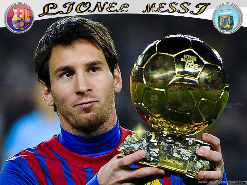 วอลเปเปอร์ ลิโอเนล เมสซี่ พร้อมรางวัลฟีฟ่า บัลลงดอร์ 2013 — เมสซี วอลเปเปอร์