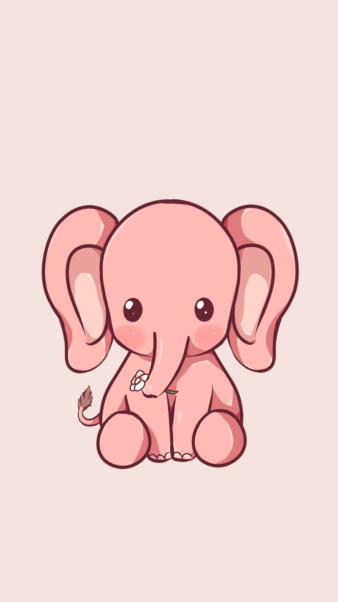 ลูกช้างสีชมพูน่ารักสำหรับไอโฟน วอลเปเปอร์