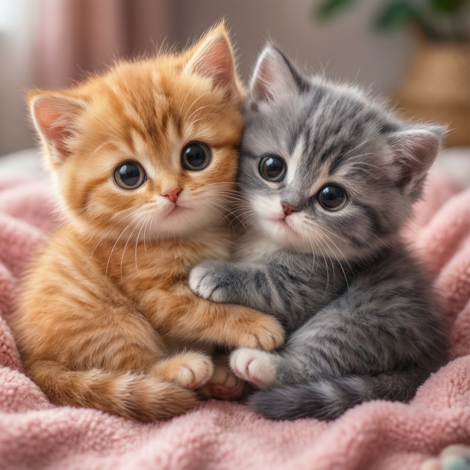 ลูกแมวขนฟูคู่หู วอลเปเปอร์