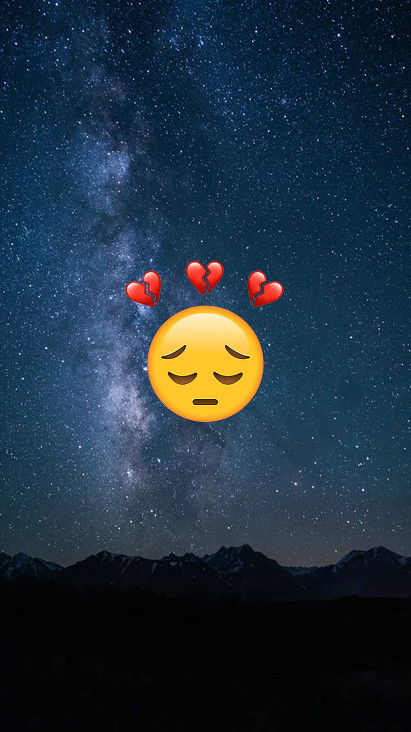 วอทส์แอพ DP อิโมจิเศร้า — ท้องฟ้ายามค่ำคืน GIF วอลเปเปอร์