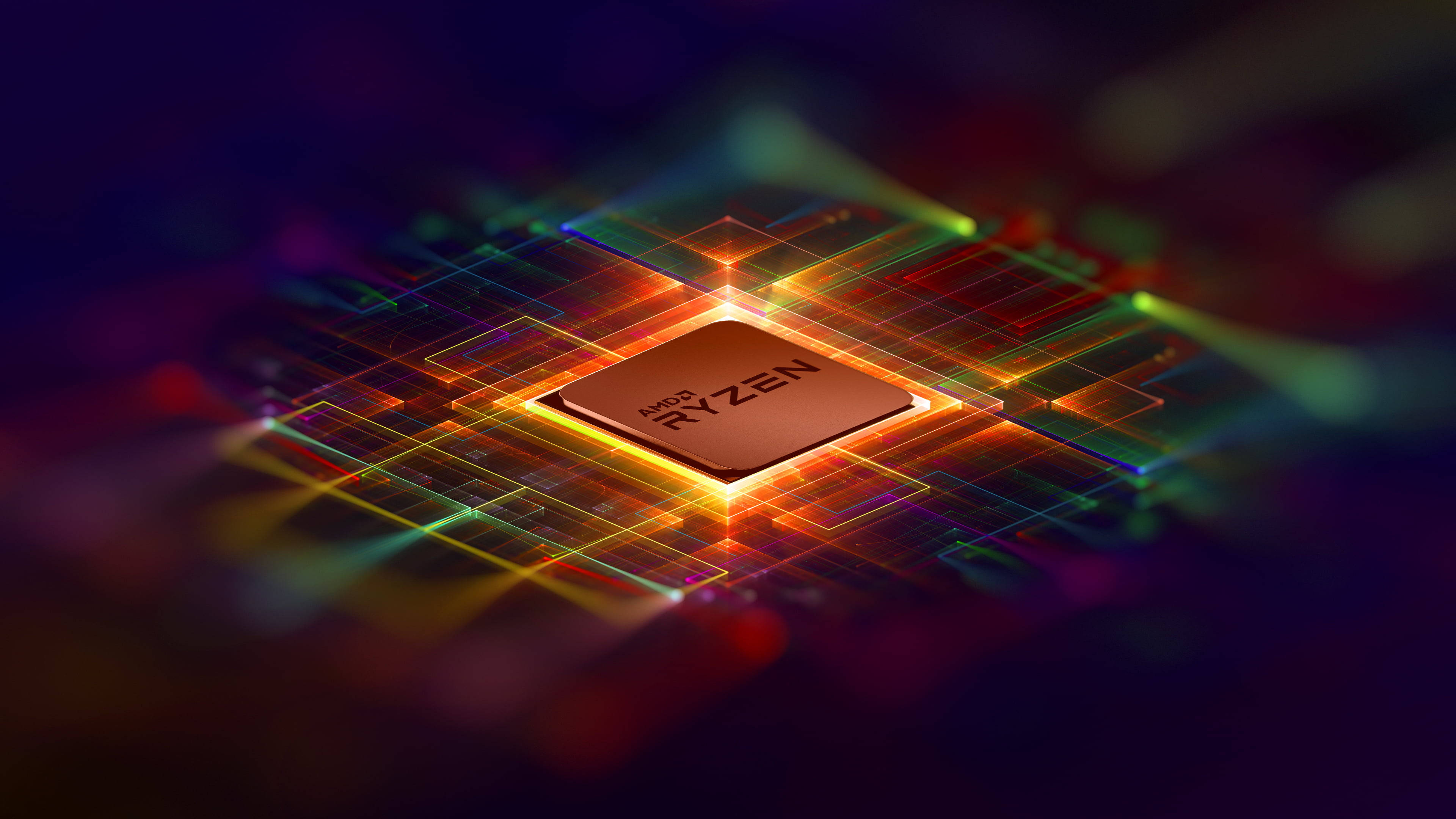 วอลเปเปอร์ AMD 4K สีสันสดใส วอลเปเปอร์