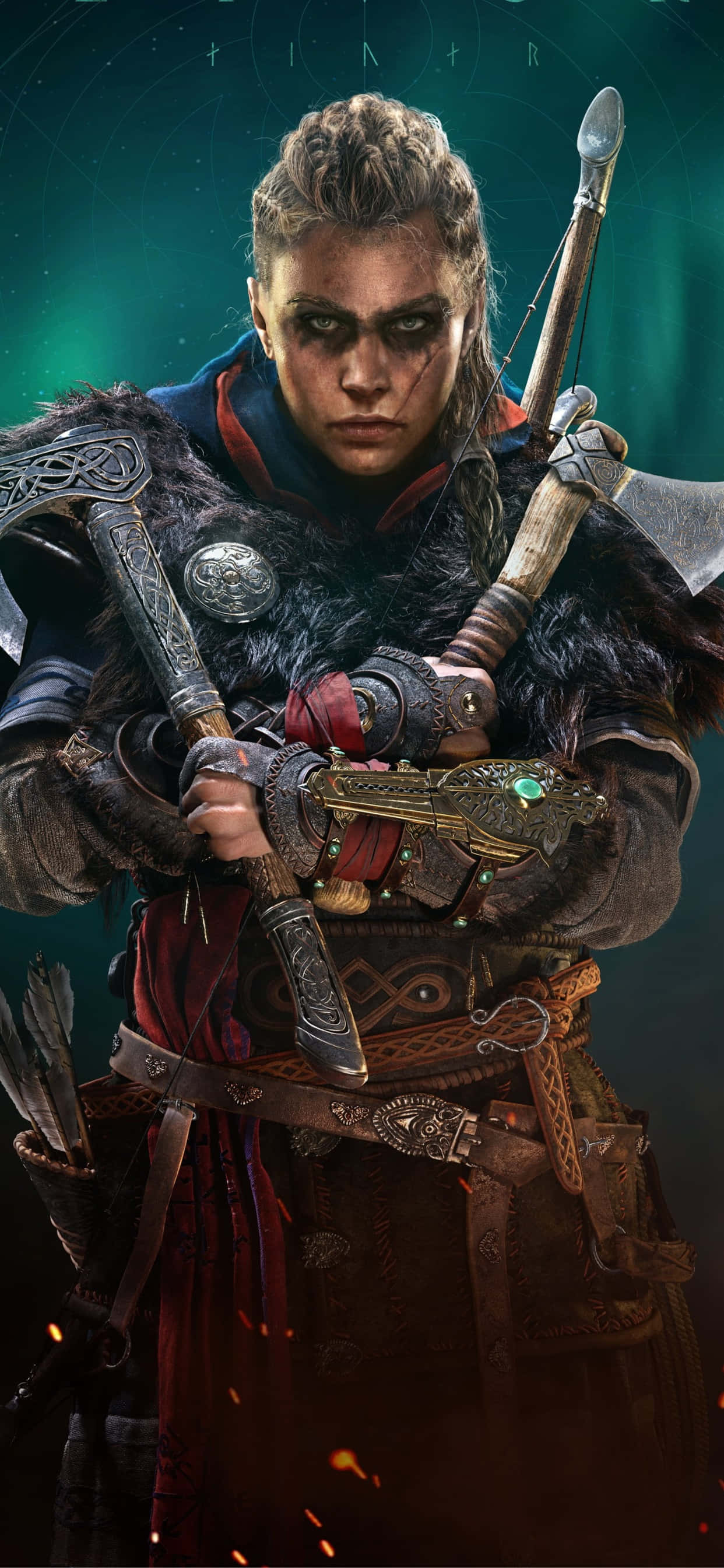 วอลเปเปอร์ Assassin's Creed Valhalla สุดยิ่งยงสำหรับ iPhone XS Max วอลเปเปอร์