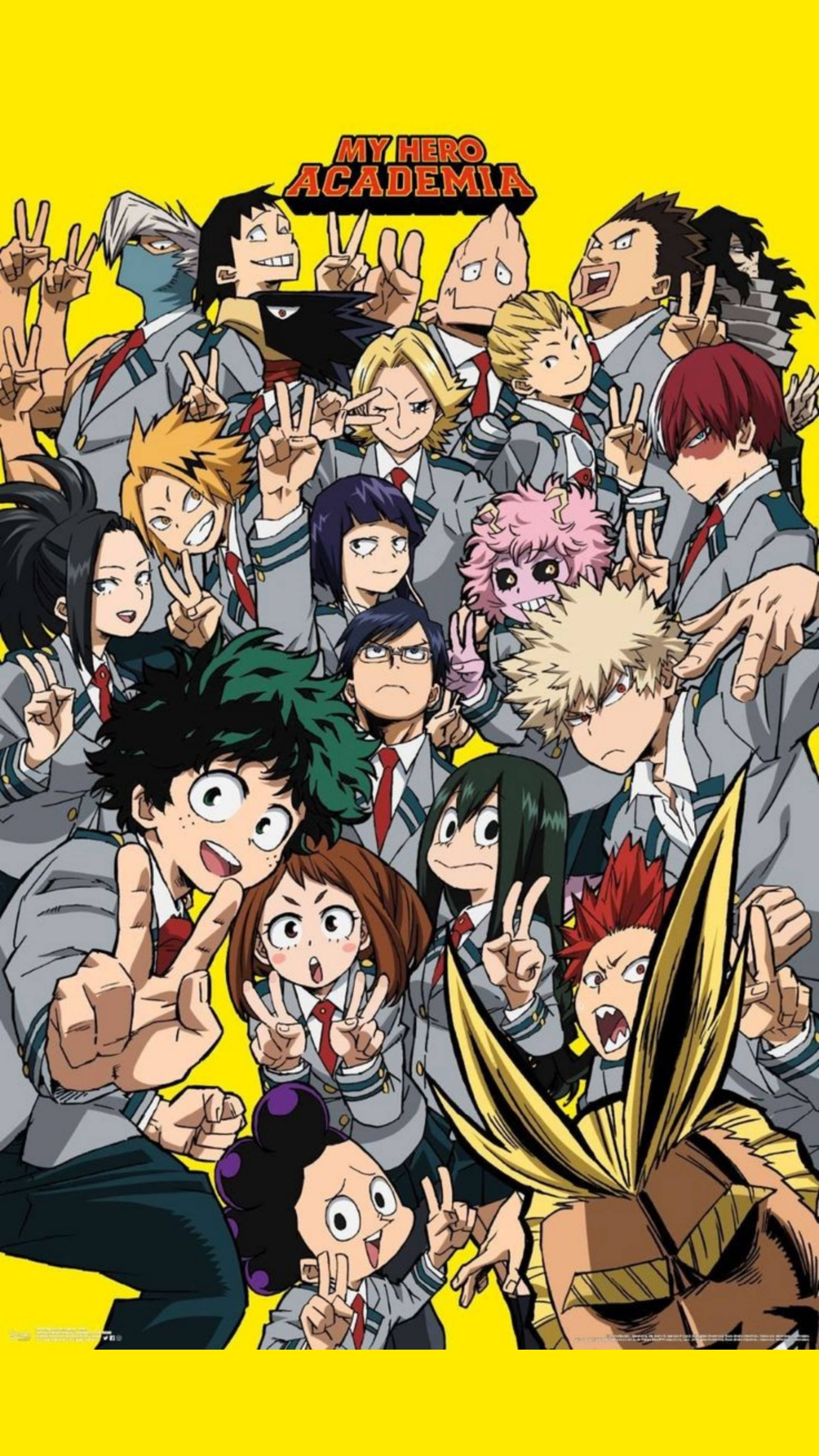 วอลเปเปอร์ iPhone รวมตัวละคร My Hero Academia วอลเปเปอร์