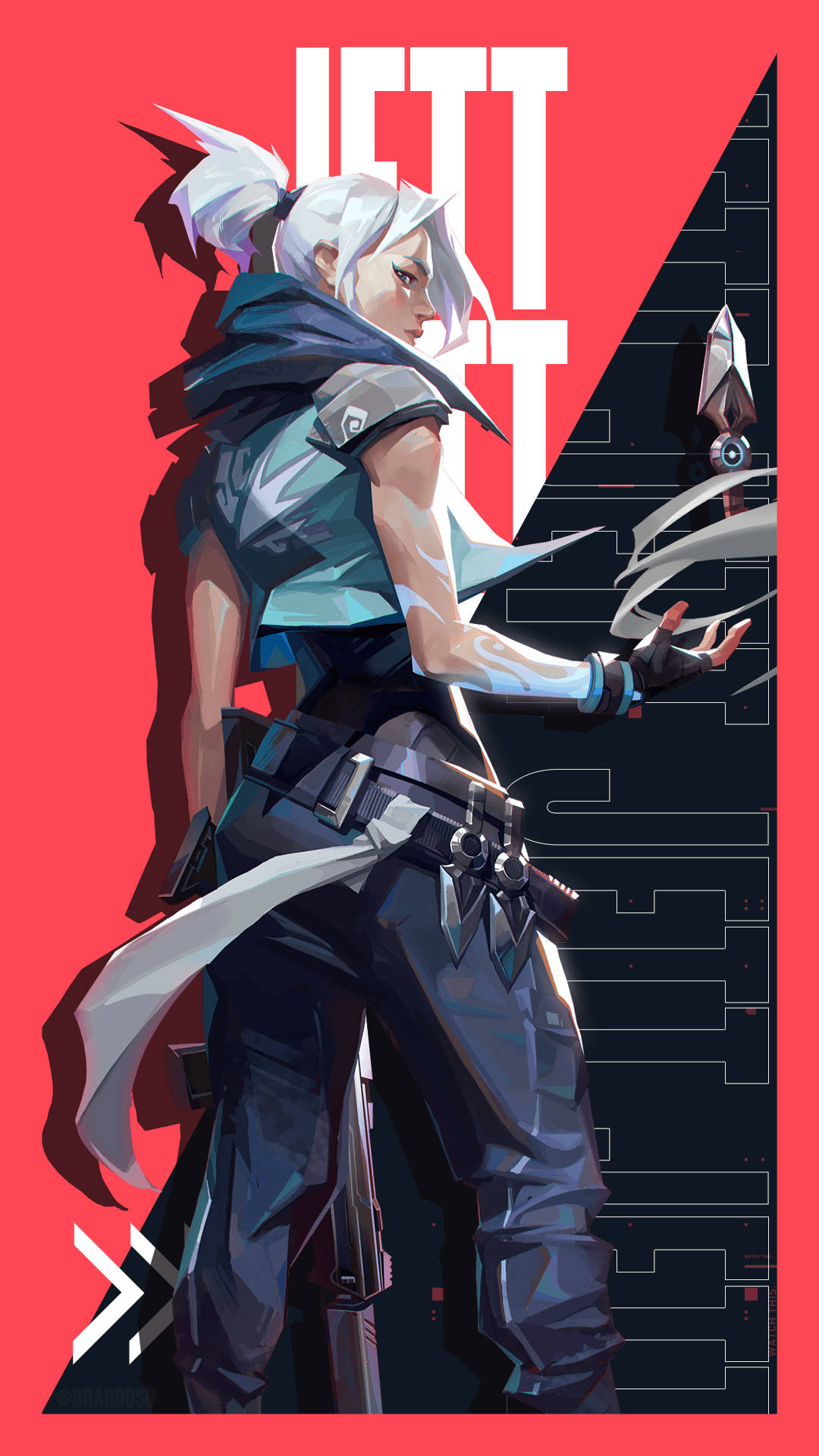 วอลเปเปอร์ Valorant Jett Kunai — Valorant วอลเปเปอร์