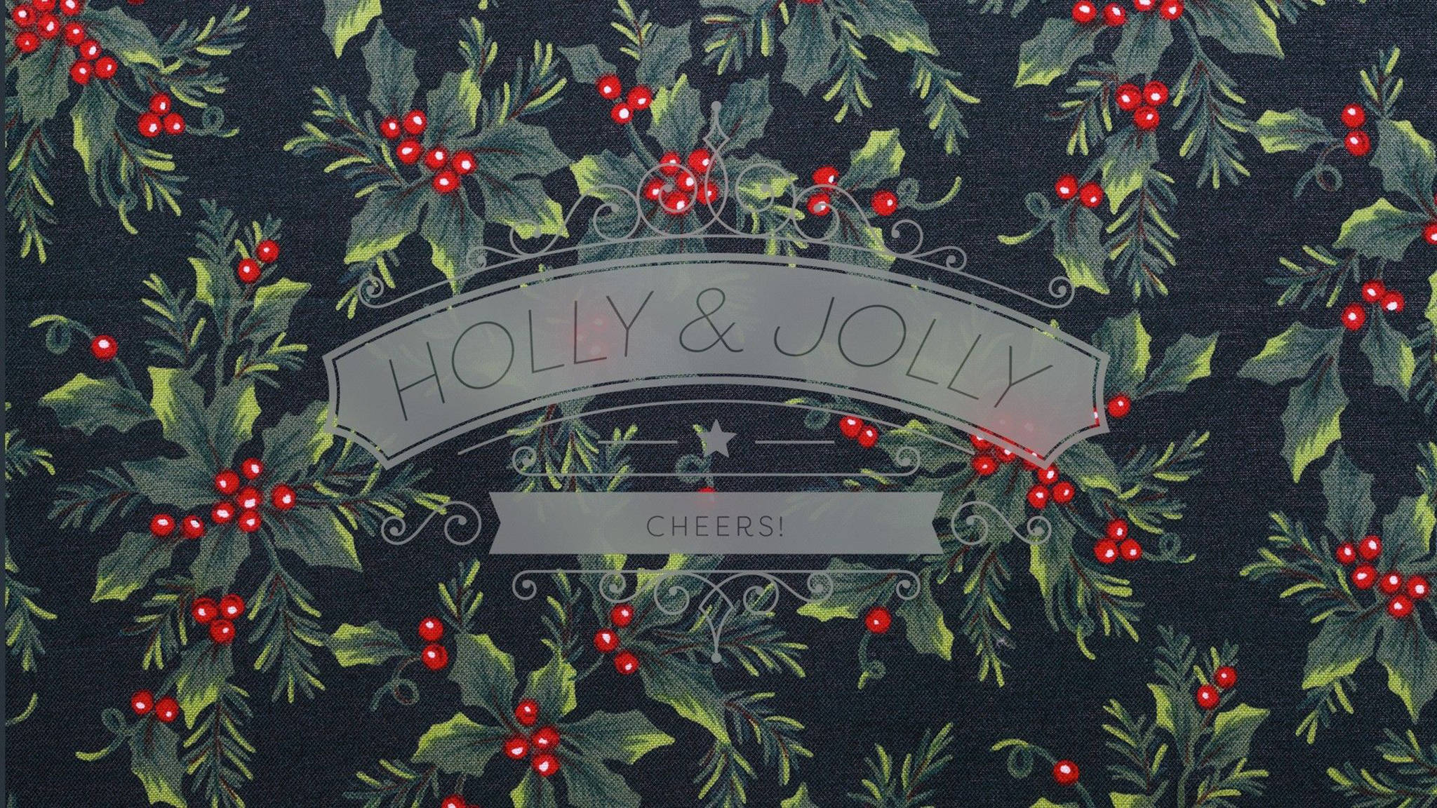 วอลเปเปอร์คริสต์มาส Holly Jolly สำหรับเดสก์ท็อป วอลเปเปอร์