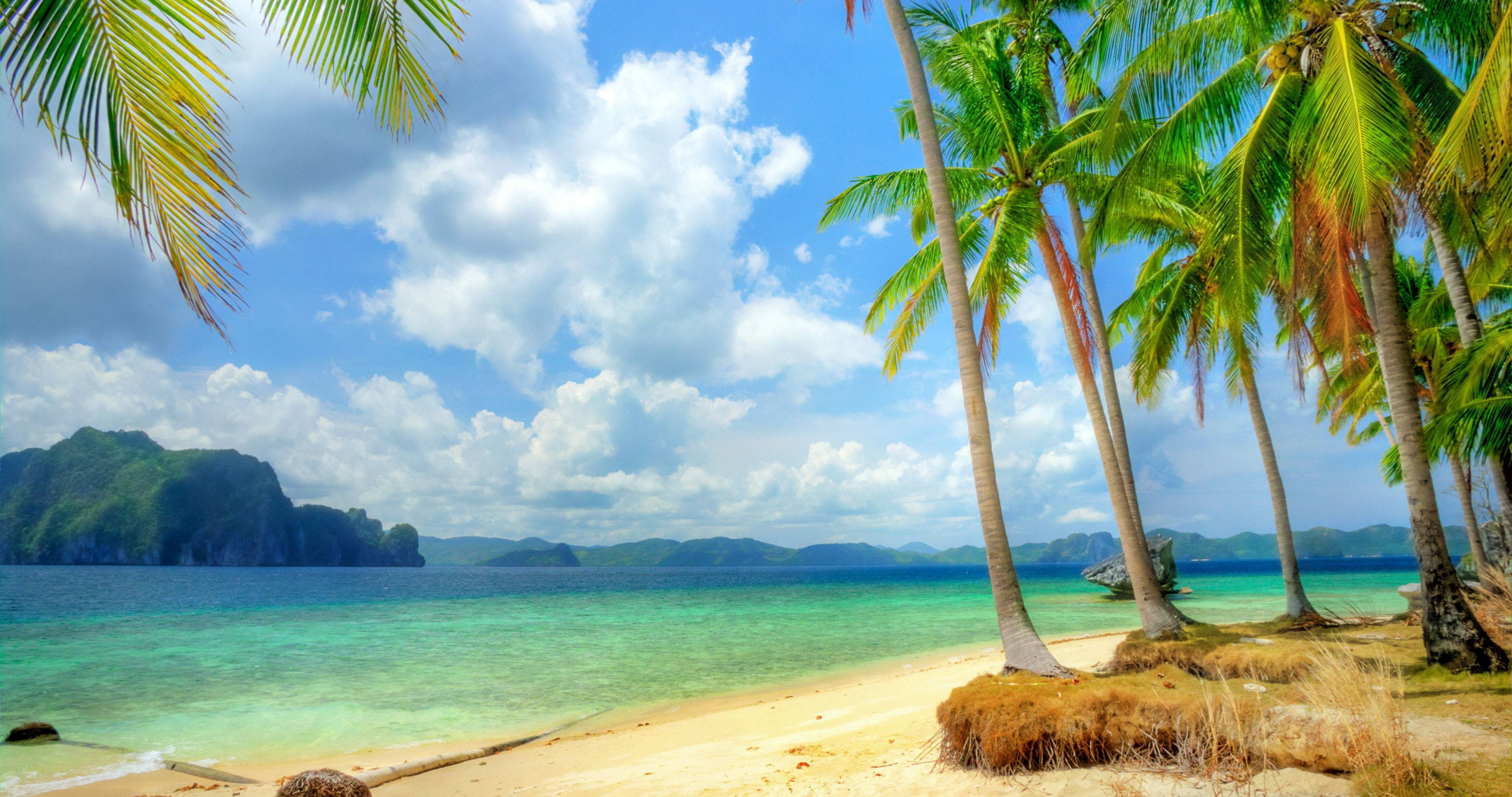 วอลเปเปอร์ชายหาดเขตร้อนสำหรับเดสก์ท็อป วอลเปเปอร์