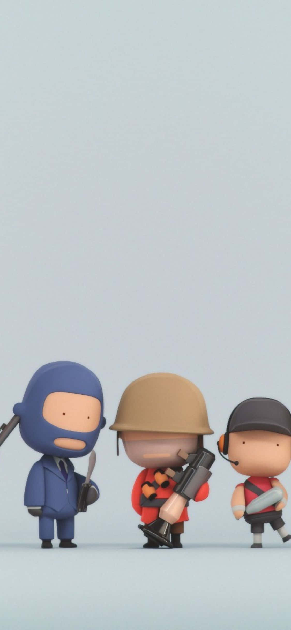 พื้นหลัง iPhone XS Team Fortress 2 น่ารัก วอลเปเปอร์