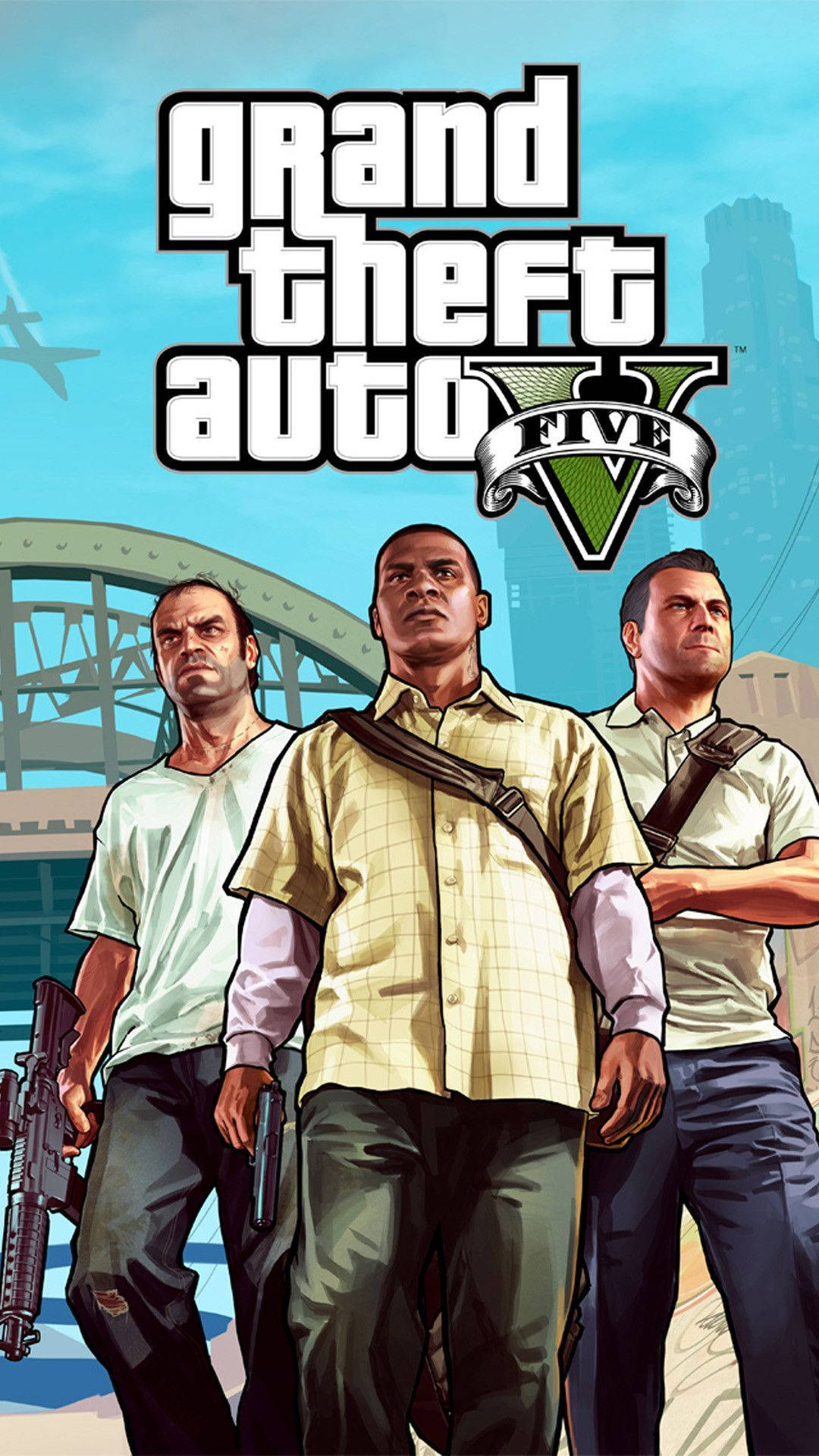 วอลเปเปอร์มือถือ 4K GTA 5 เทรเวอร์ แฟรงคลิน ไมเคิล วอลเปเปอร์