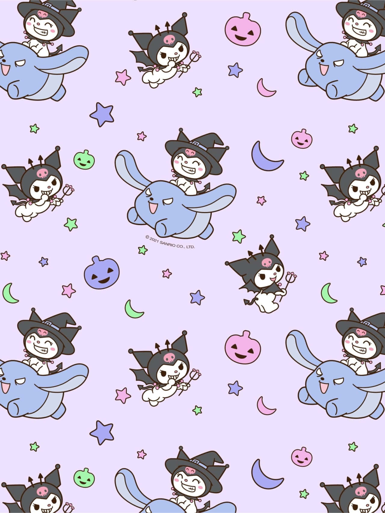 วอลเปเปอร์ลาย Kuromi น่ารัก วอลเปเปอร์