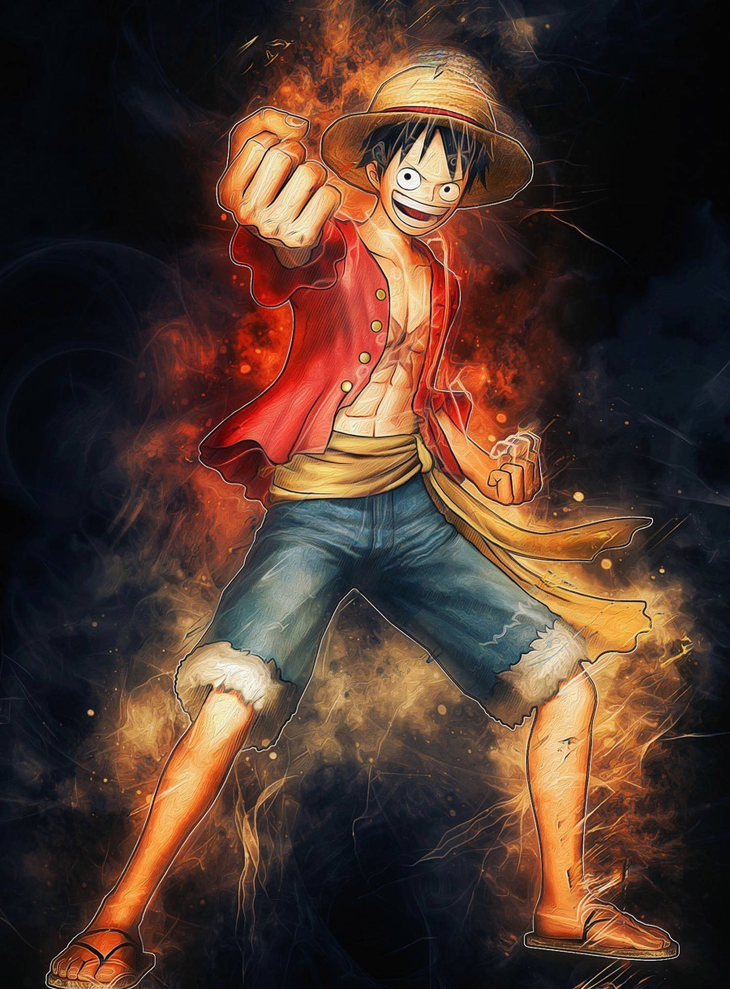 วอลเปเปอร์ลูฟี่ One Piece สุดเท่สำหรับ iPhone วอลเปเปอร์