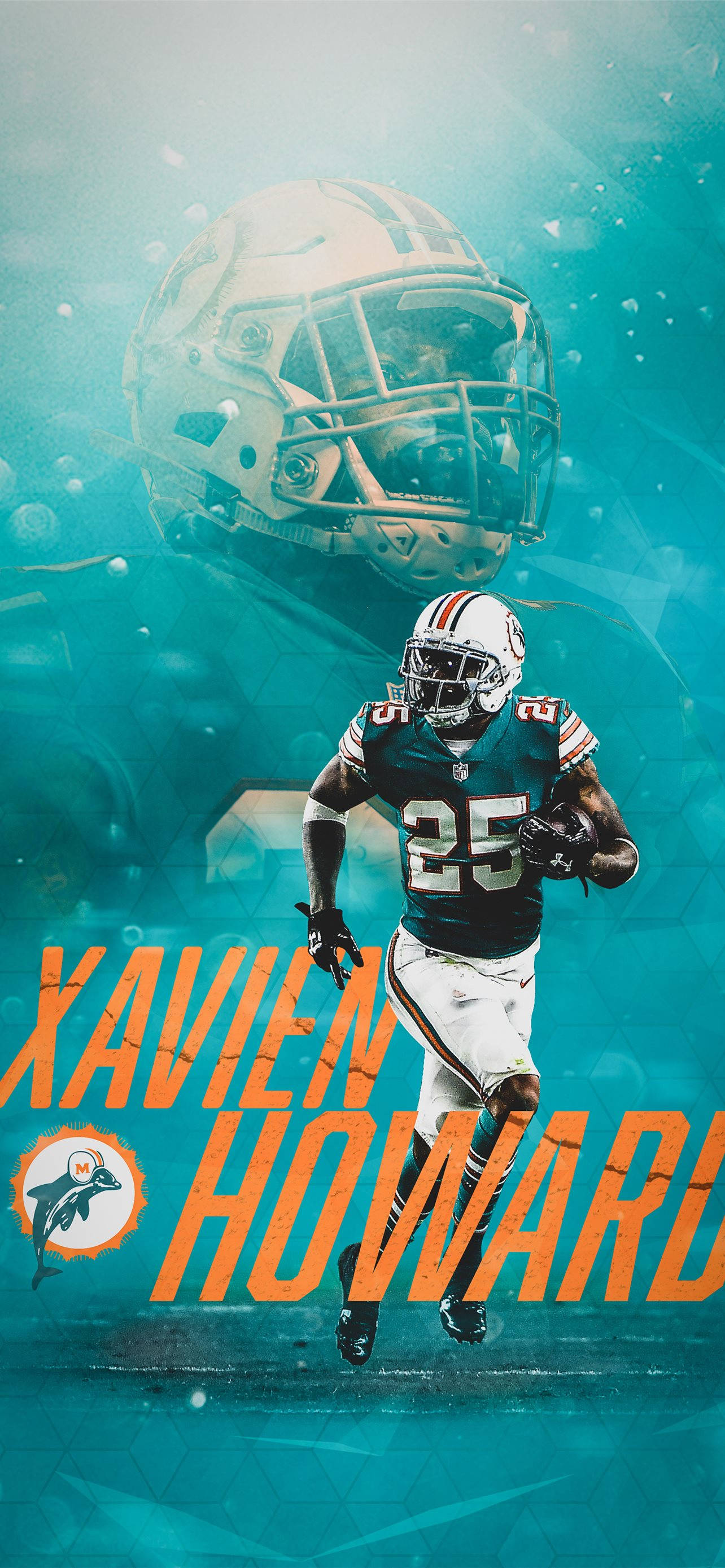 วอลเปเปอร์สุดเจ๋งของ iPhone สไตล์ Miami Dolphins วอลเปเปอร์