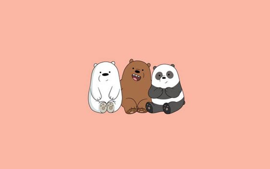 วอลเปเปอร์สไตล์มินิมอล We Bare Bears วอลเปเปอร์
