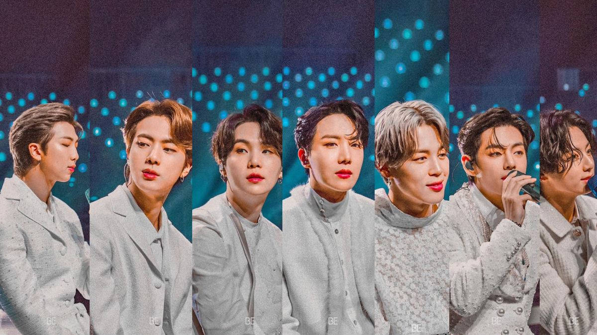 วอลเปเปอร์เดสก์ท็อปแบบแยกหน้าจอของ BTS วอลเปเปอร์