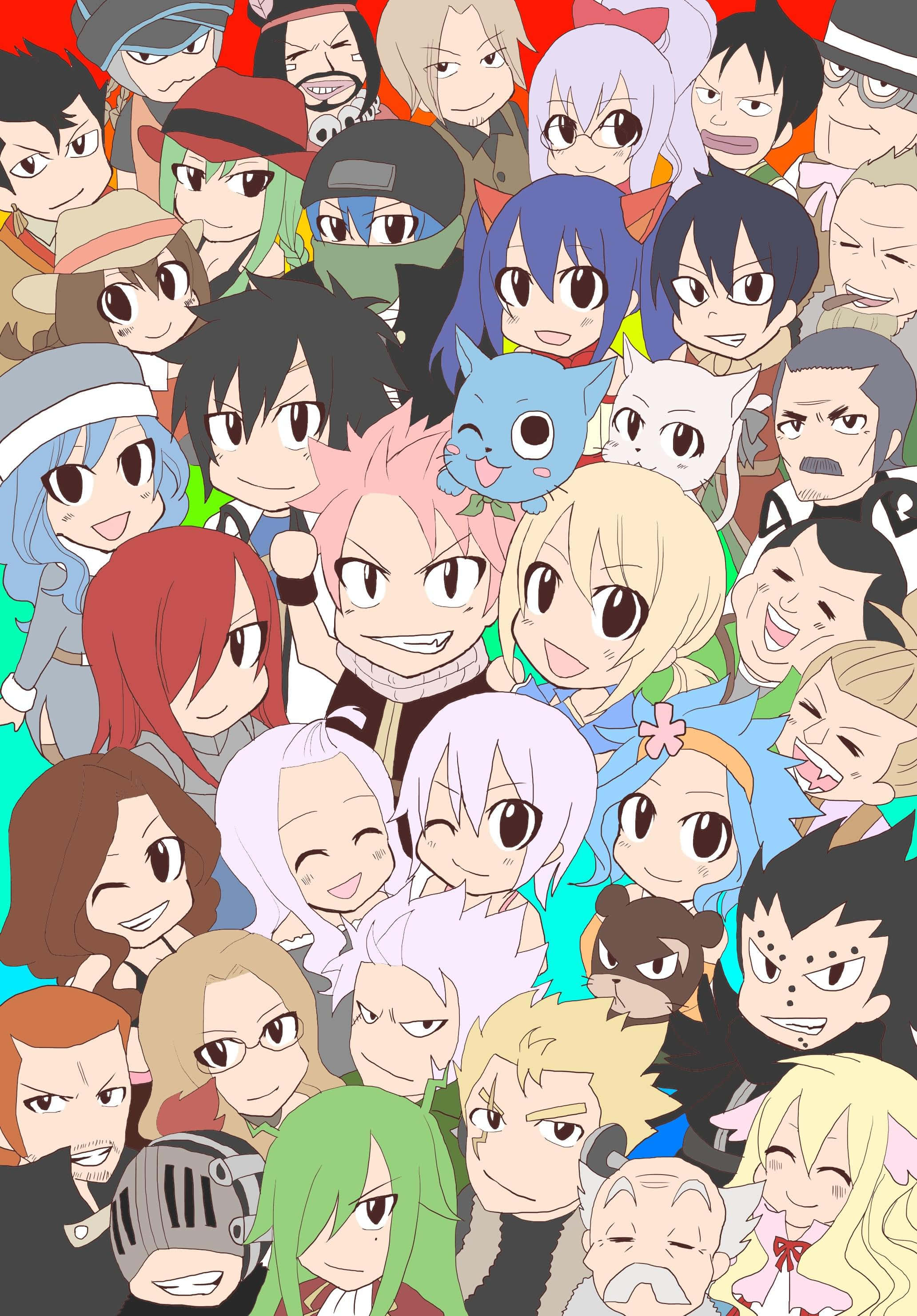 วอลเปเปอร์แฟรี่เทลสไตล์ชิบิเวกเตอร์ วอลเปเปอร์