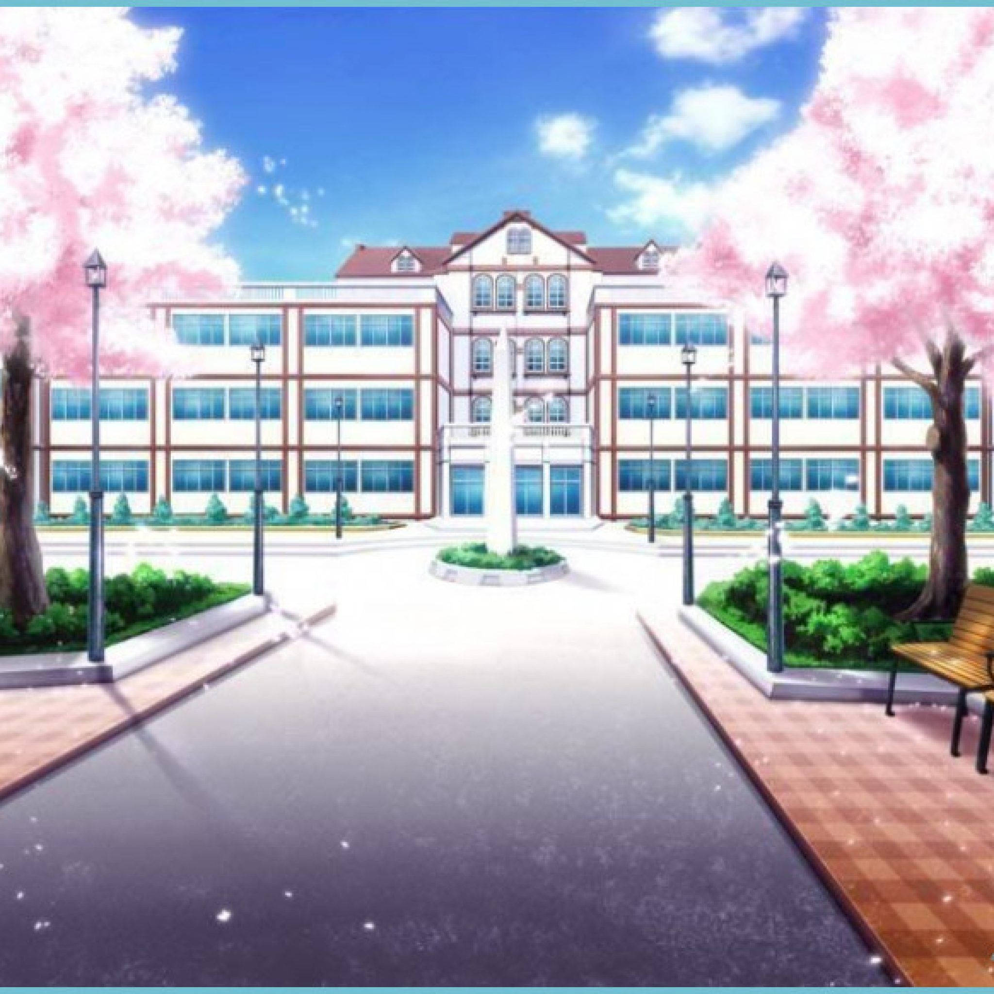 วิวโรงเรียนอนิเมะ Amanogawa Templar High School วอลเปเปอร์