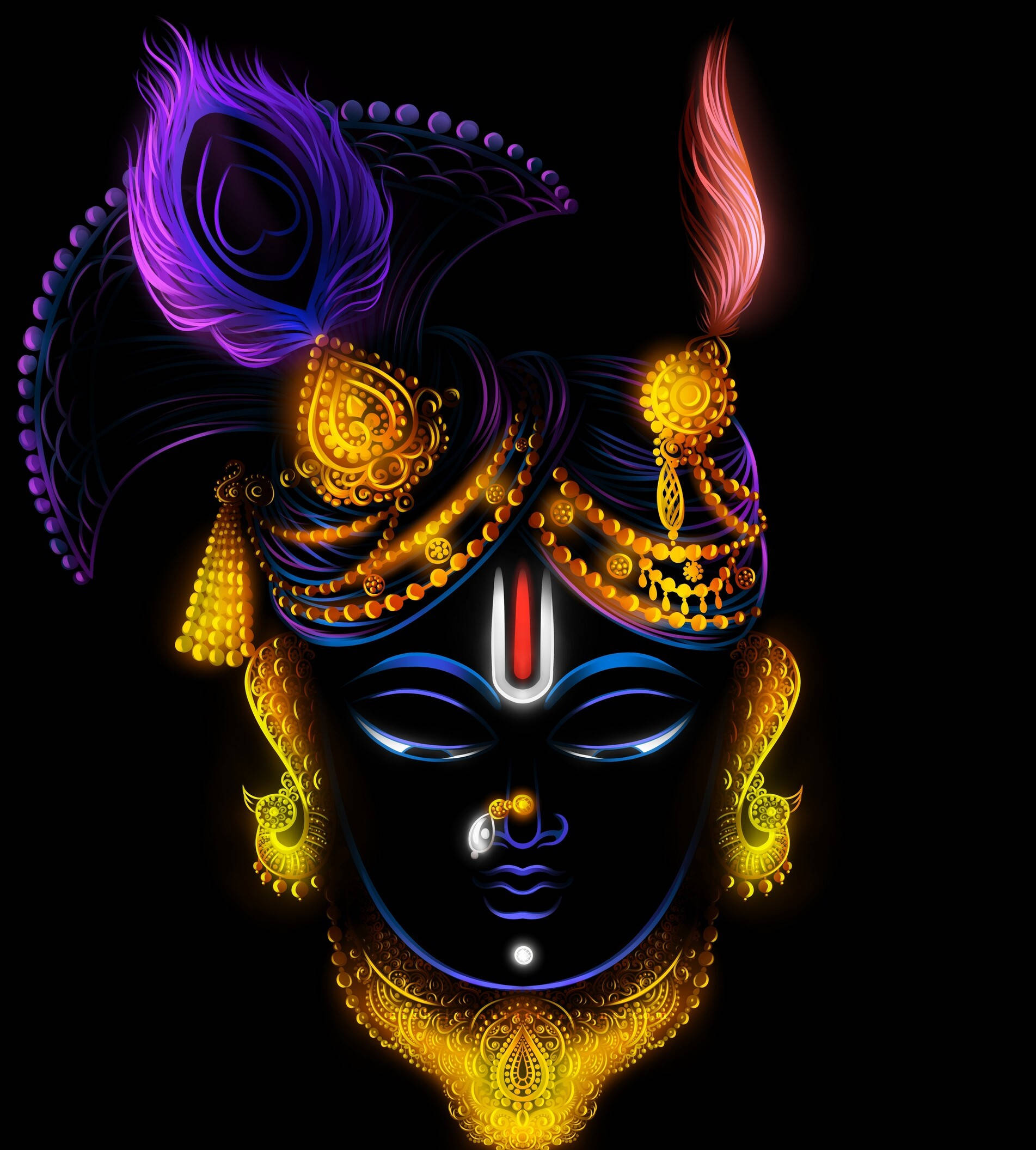 ศ्रीनाथจี ในศิลปะนีออน วอลเปเปอร์