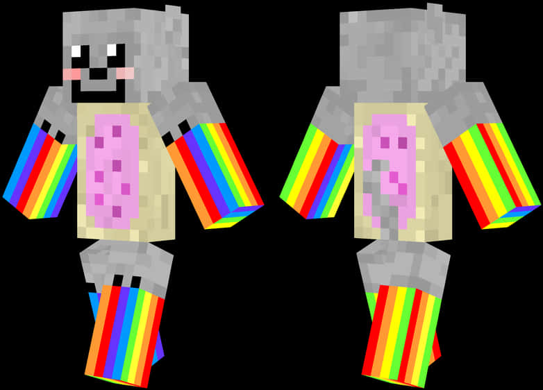 สกิน Minecraft แขนสีรุ้ง วอลเปเปอร์