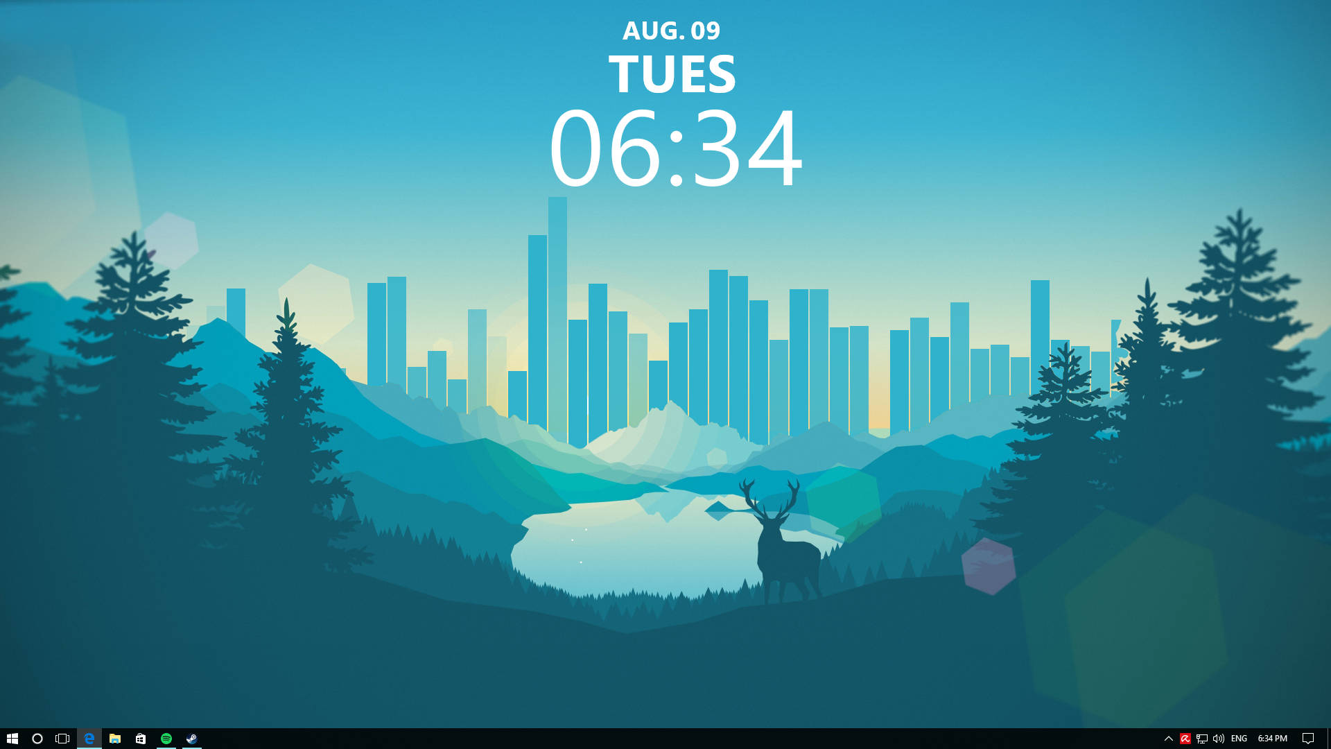 สกิน Rainmeter แนวธรรมชาติ วอลเปเปอร์