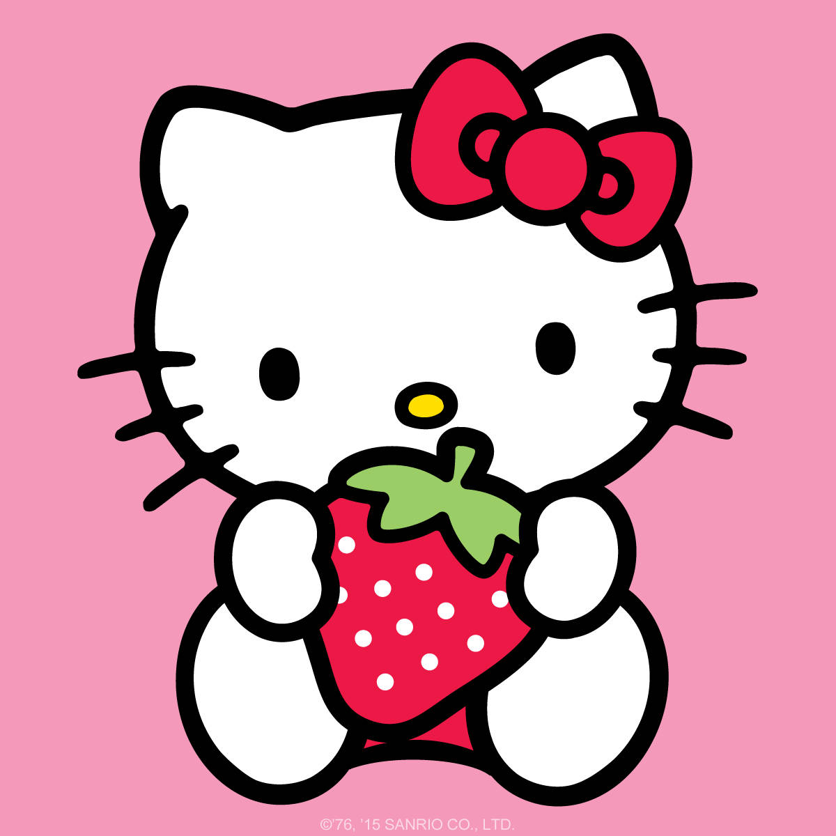 สตรอว์เบอร์รี่การ์ตูน Hello Kitty PFP วอลเปเปอร์