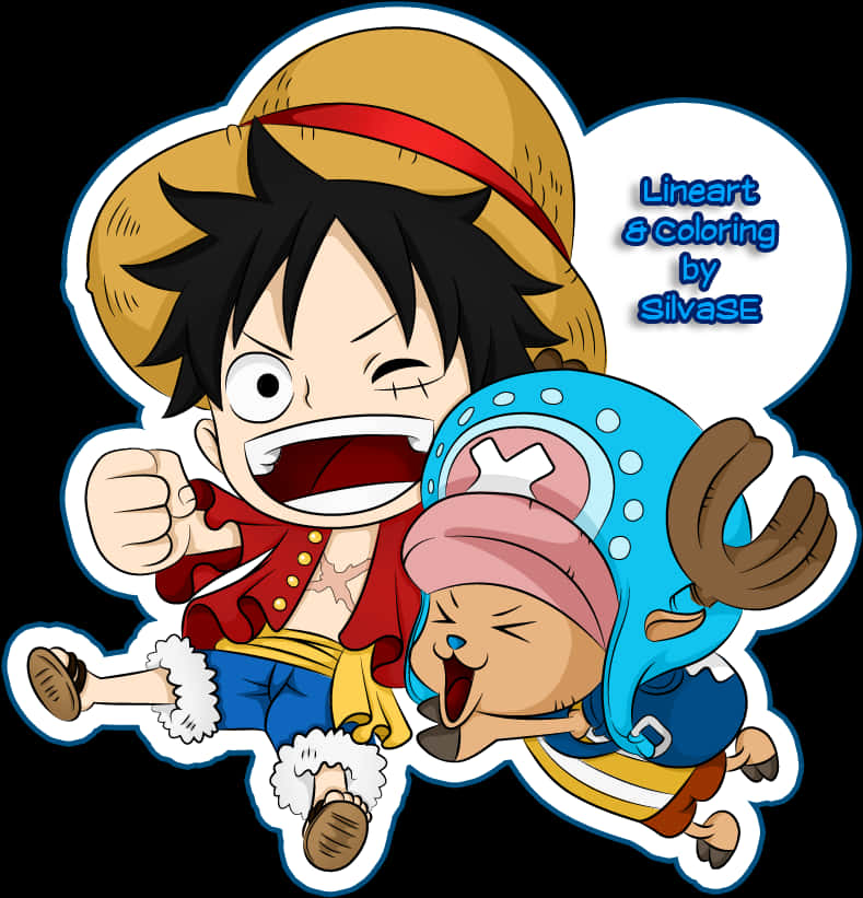 สติกเกอร์เคลื่อนไหวลูฟี่กับชอปเปอร์ วอลเปเปอร์