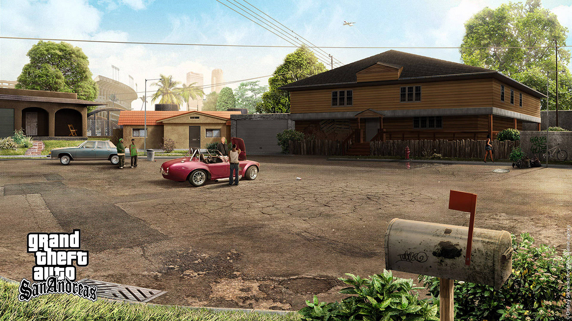 สนามหญ้ากว้าง GTA SA 4K วอลเปเปอร์