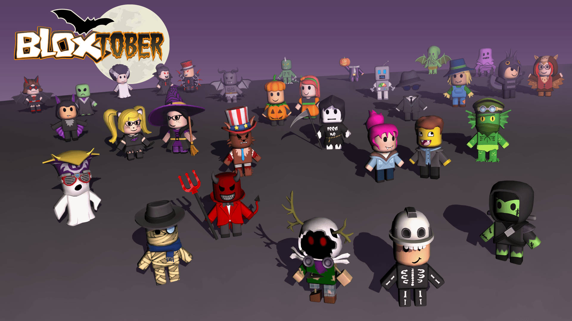 วอลเปเปอร์สุดเจ๋งของดีไซน์อวาตาร์ฮาโลวีนในเกม Roblox — Roblox วอลเปเปอร์