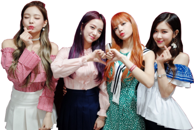 สมาชิกแบล็กพิงค์โพสท่าทำน่ารัก วอลเปเปอร์