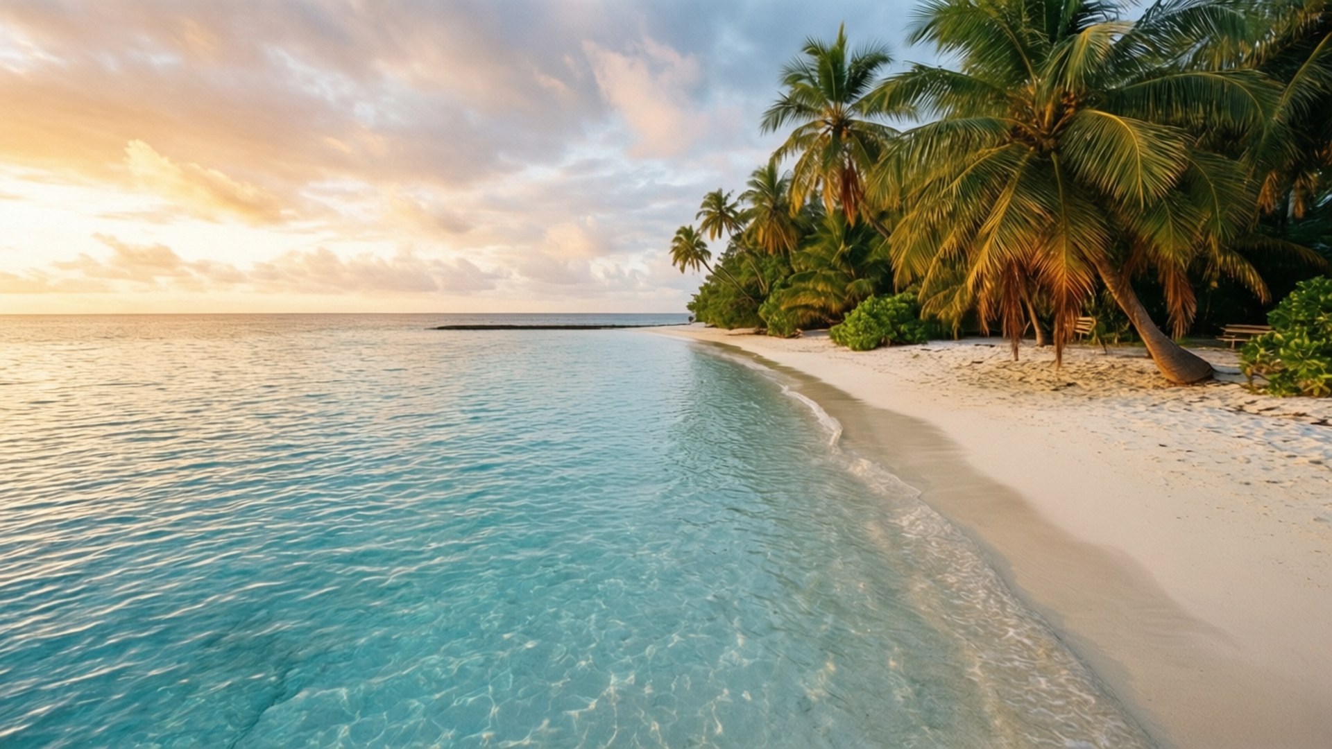 สวรรค์ชายหาดเขตร้อน วอลเปเปอร์