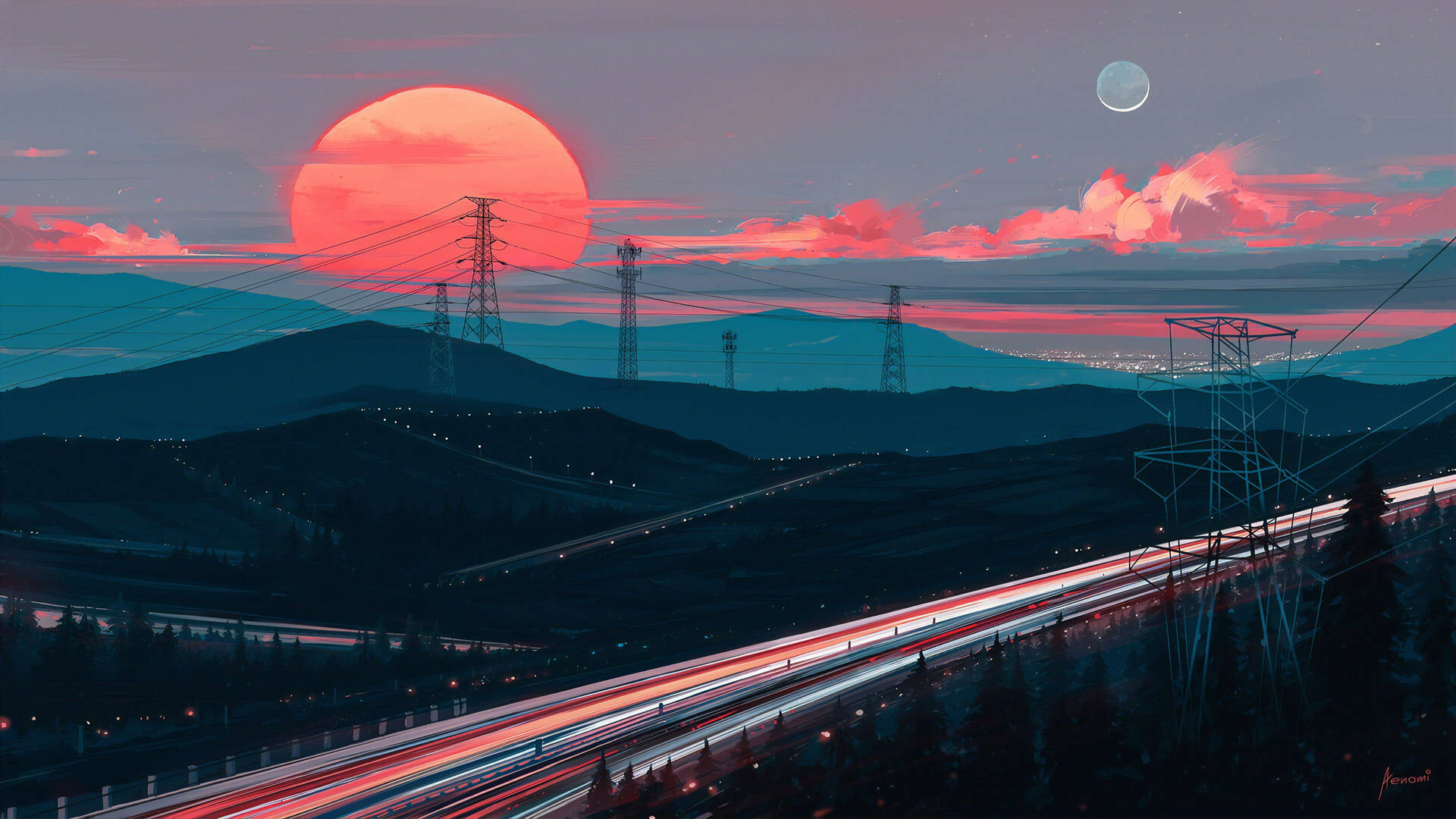 วอลเปเปอร์สะพานลอยศิลปะสวยงาม — สุนทรียภาพศิลปะ GIF วอลเปเปอร์