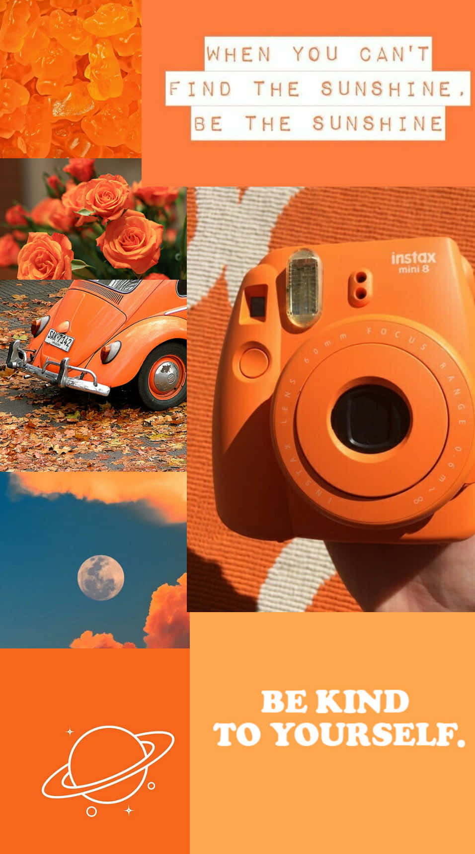 สัมผัสความอบอุ่นของสุนทรียภาพสีส้ม วอลเปเปอร์