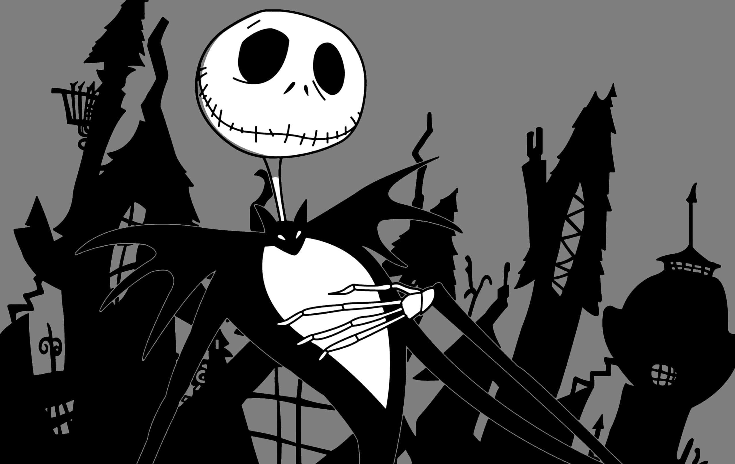 สัมผัสบรรยากาศคริสต์มาสไปกับแจ็ค สเกลลิงตัน ในโลกสยองขวัญของ The Nightmare Before Christmas! วอลเปเปอร์