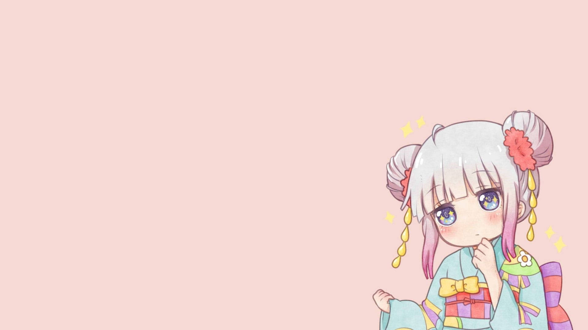 สาวน้อยกิโมโนสyle Kawaii HD วอลเปเปอร์
