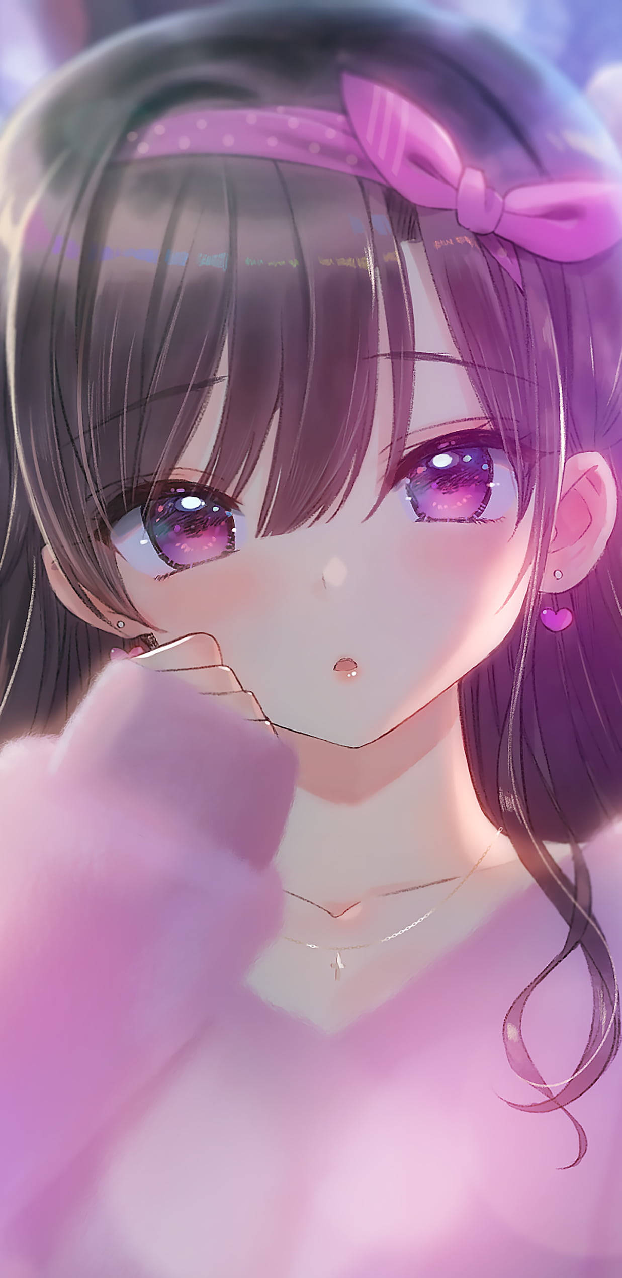 สาวน้อยน่ารักสไตล์คาวาอี้แฟชั่นสีชมพู วอลเปเปอร์