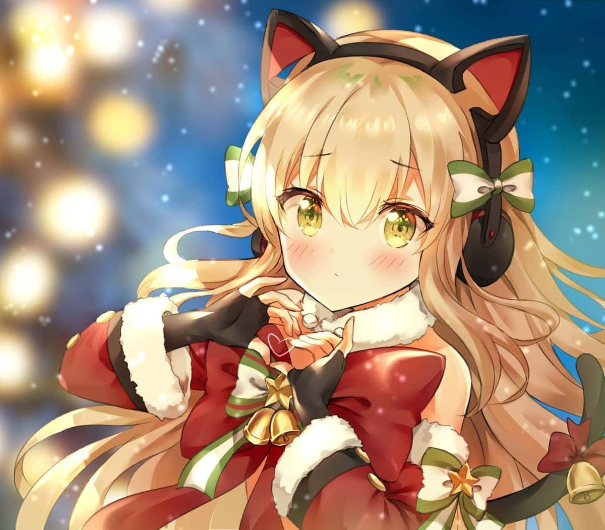 สาวน้อยอนิเมะน่ารักสไตล์คาวาอิ วอลเปเปอร์