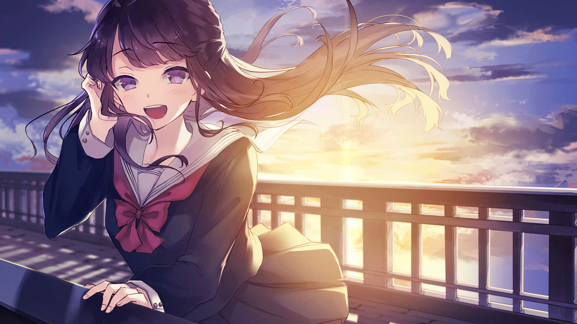 สาวน้อยอนิเมะน่ารักสไตล์ไนท์คอร์ อพอลโล วอลเปเปอร์