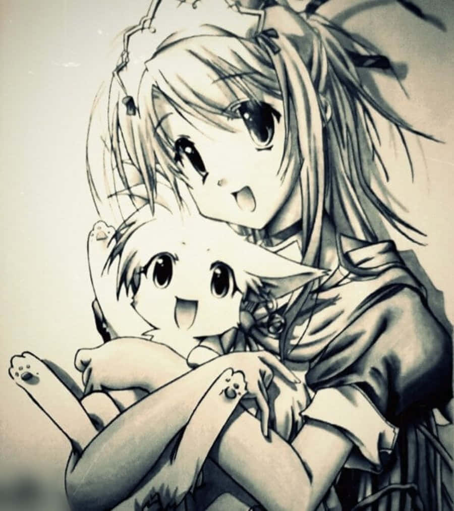 สาวน้อยในโลกมหัศจญ์าสีสันสวยงามจากภาพวาดอนิเมะ วอลเปเปอร์
