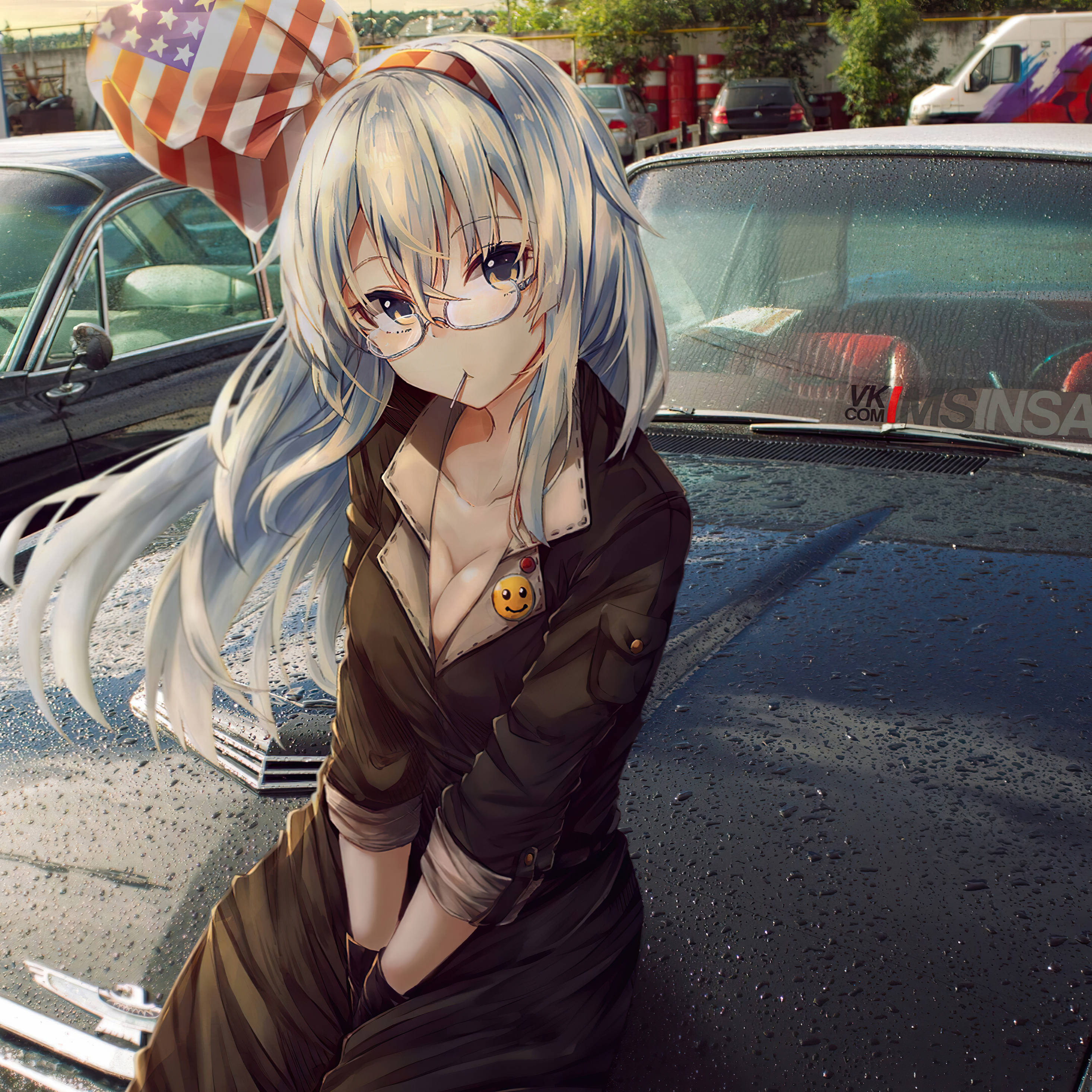 สาวอนิเมะบนรถ วอลเปเปอร์