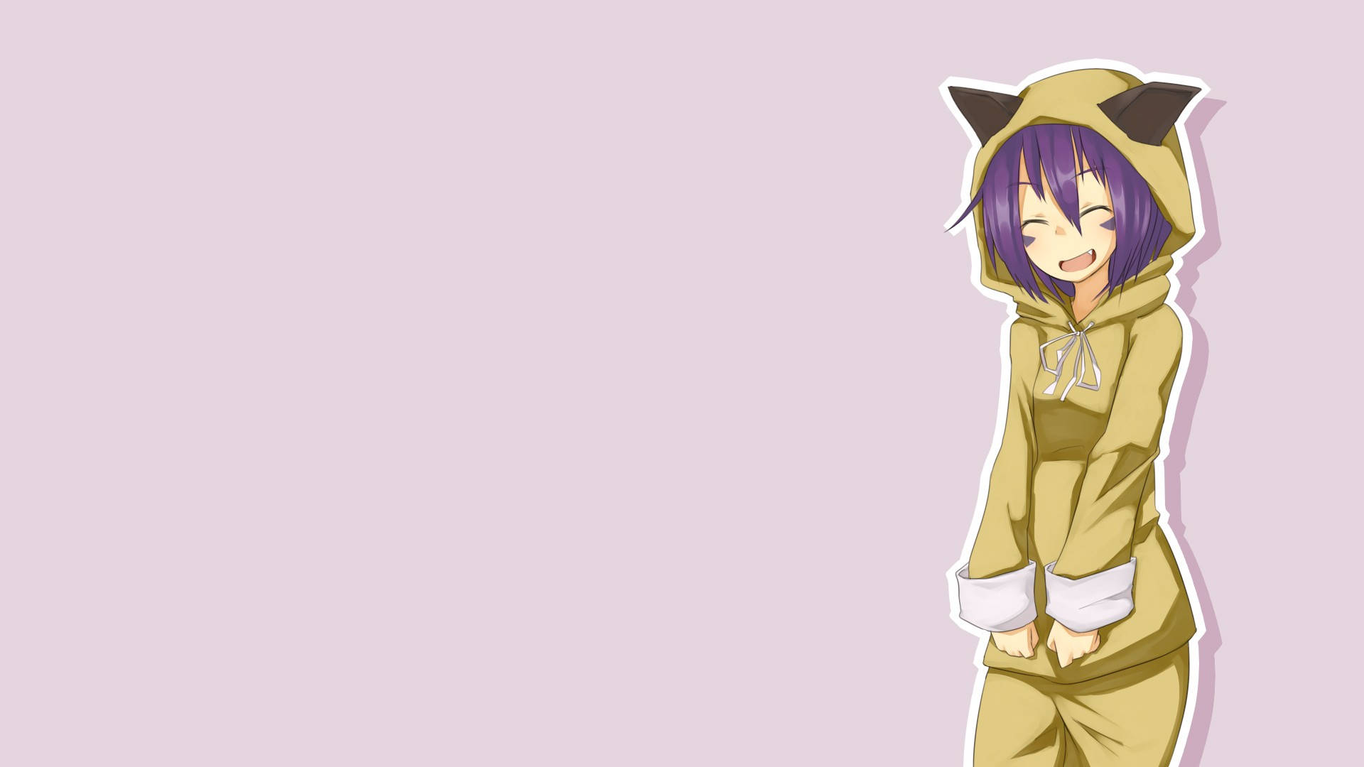 สาวอนิเมะใส่ฮู้ดดี้เมอร์รี่ วอลเปเปอร์