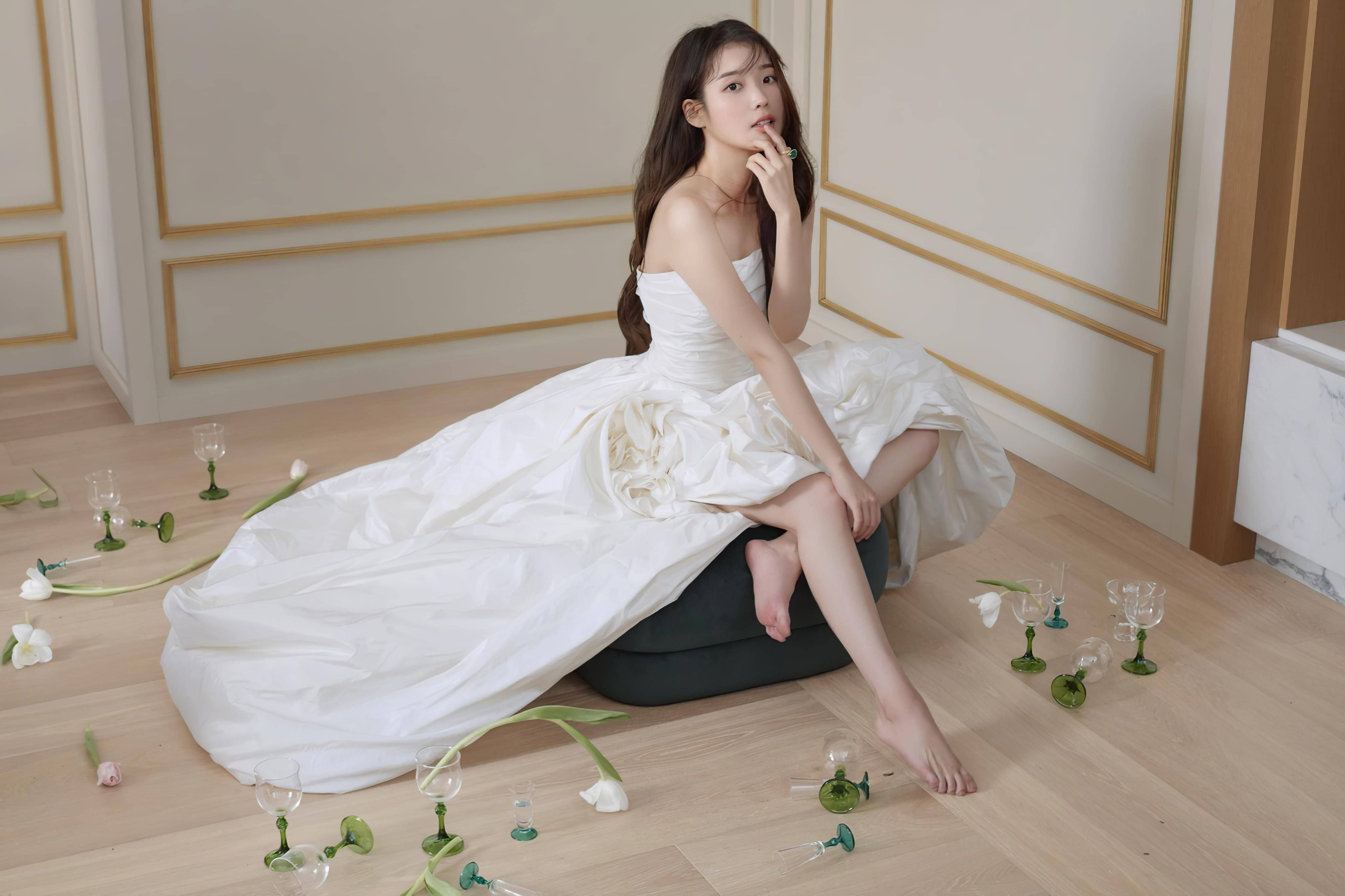 สาวเกาหลีในชุดแต่งงาน วอลเปเปอร์