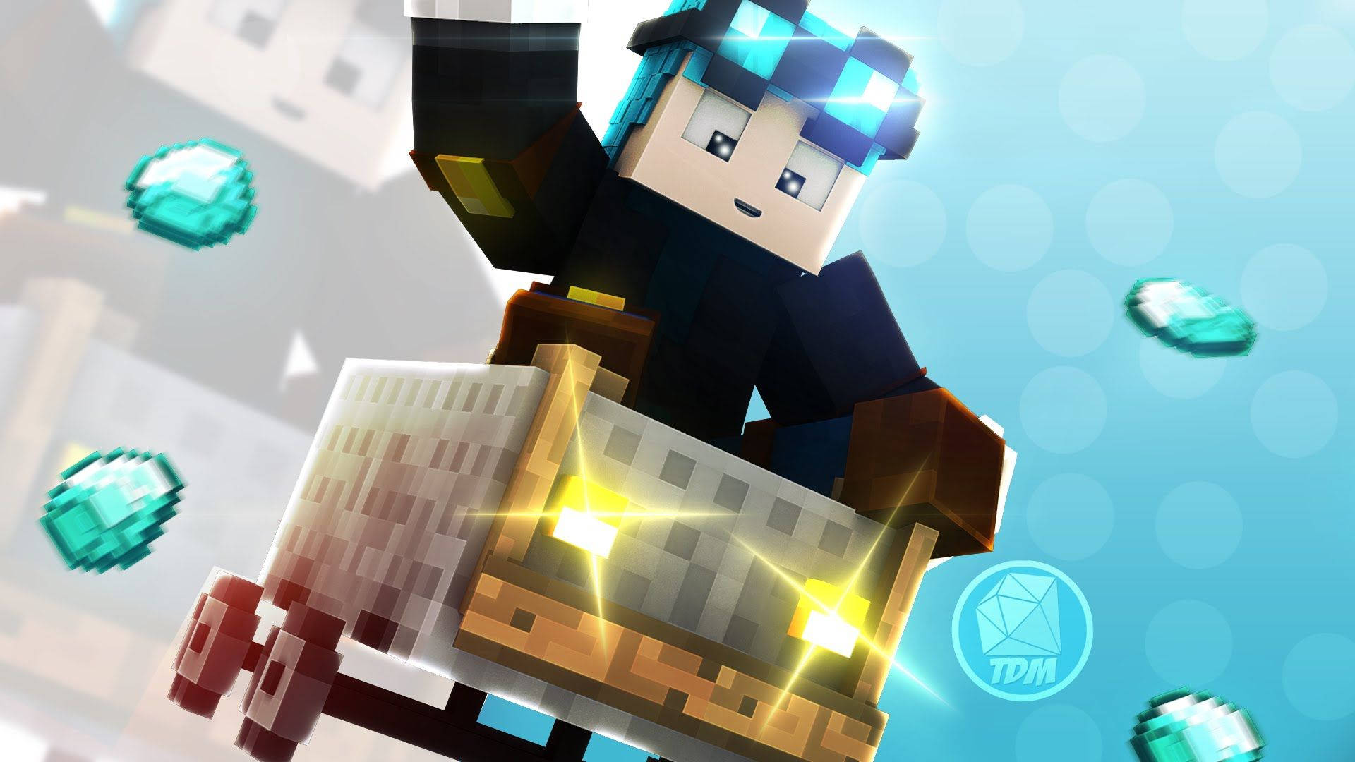 วอลเปเปอร์ Minecraft Speedart Minecart — มายคราฟ วอลเปเปอร์