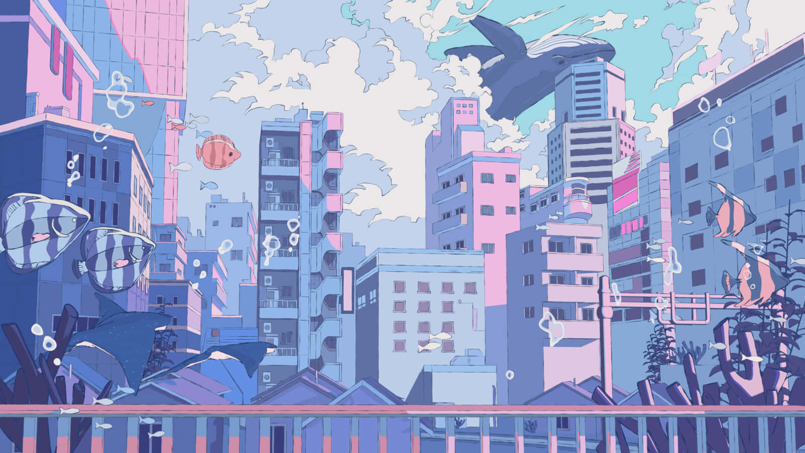 ภาพเมืองอนิเมะ — อนิเมะเมือง GIF วอลเปเปอร์