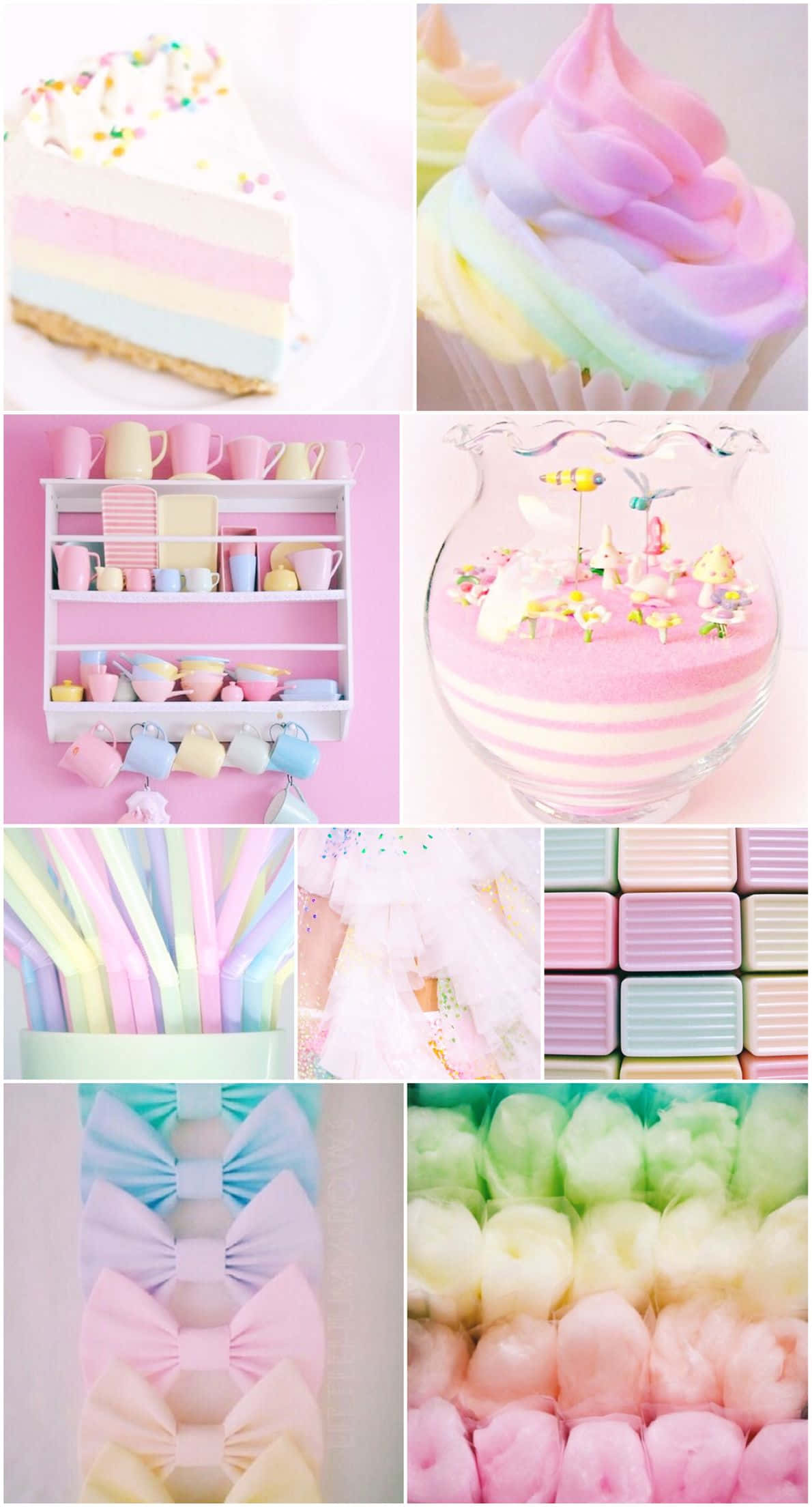 สีสันทั้งหมดที่คุณต้องการ - สายรุ้งพาสเทล วอลเปเปอร์