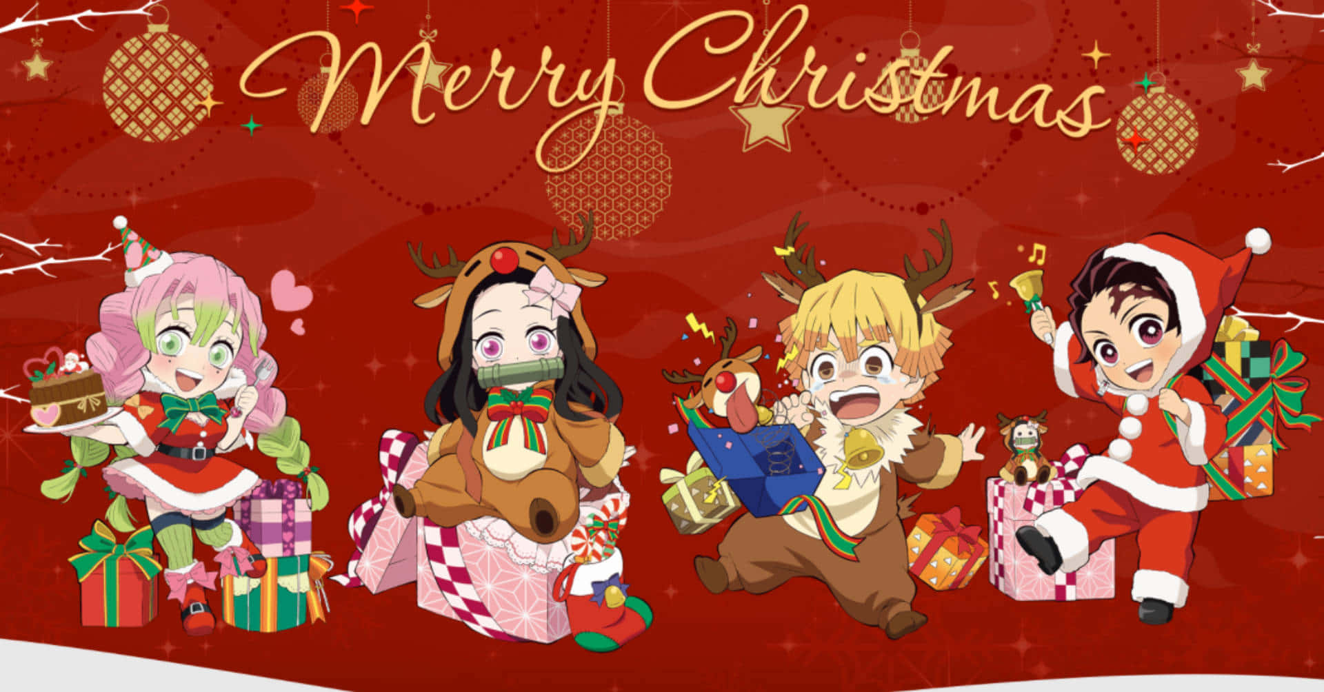 สุขสันต์วันคริสต์มาสแบบอนิเมะ! วอลเปเปอร์