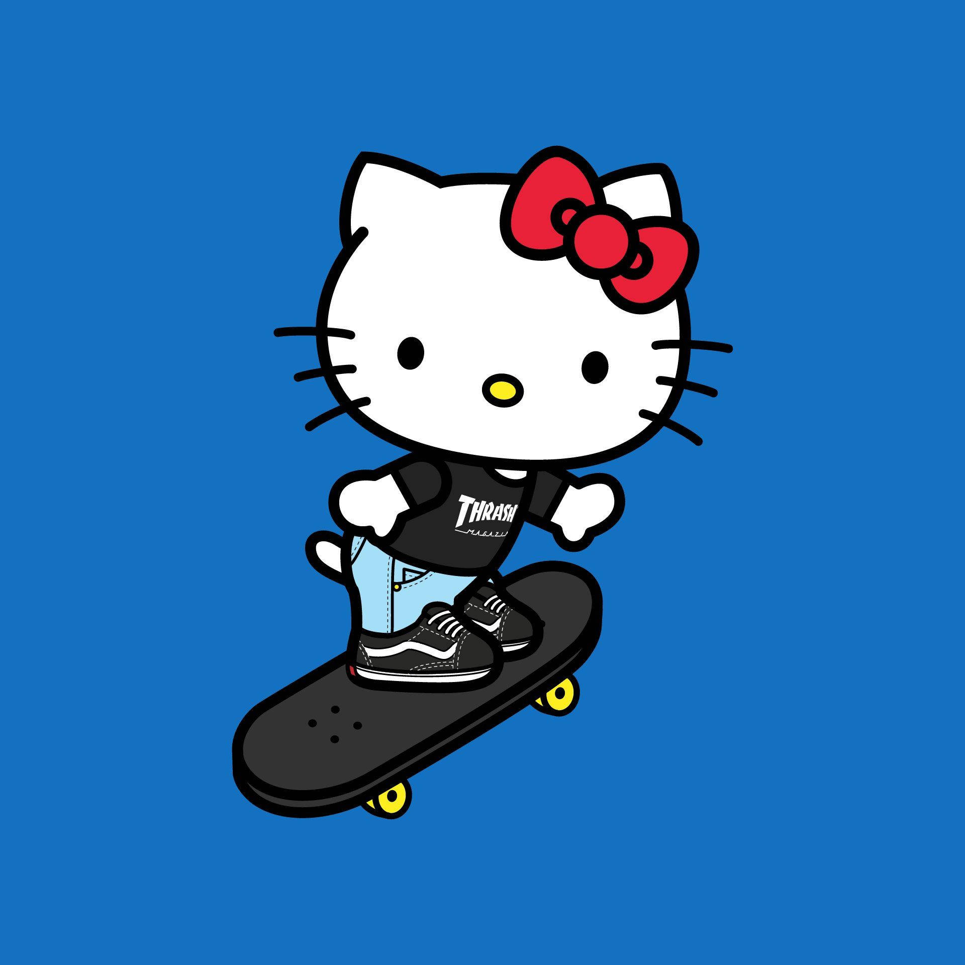 สเก็ตบอร์ดคาแรกเตอร์การ์ตูน Hello Kitty PFP วอลเปเปอร์
