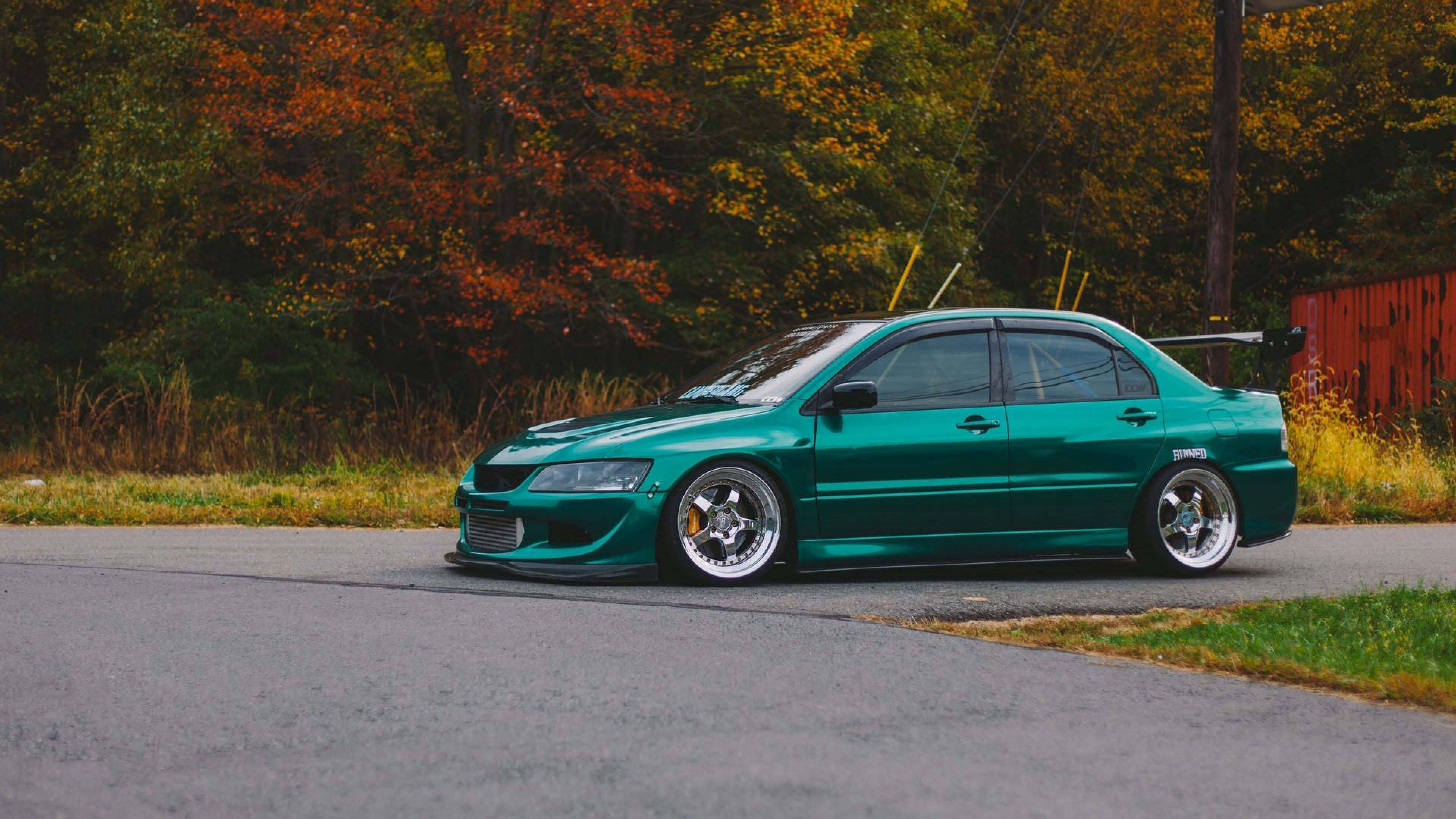 สไตล์ JDM สุดเท่ Mitsubishi Lancer Evolution วอลเปเปอร์