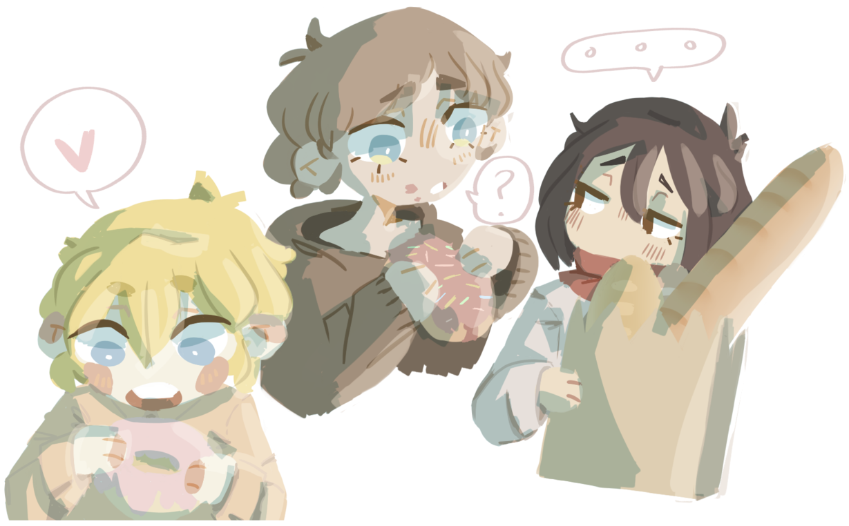 สไตล์ชิบิ_แอนิเมชัน_ตัวละคร_กำลังคุยกัน วอลเปเปอร์