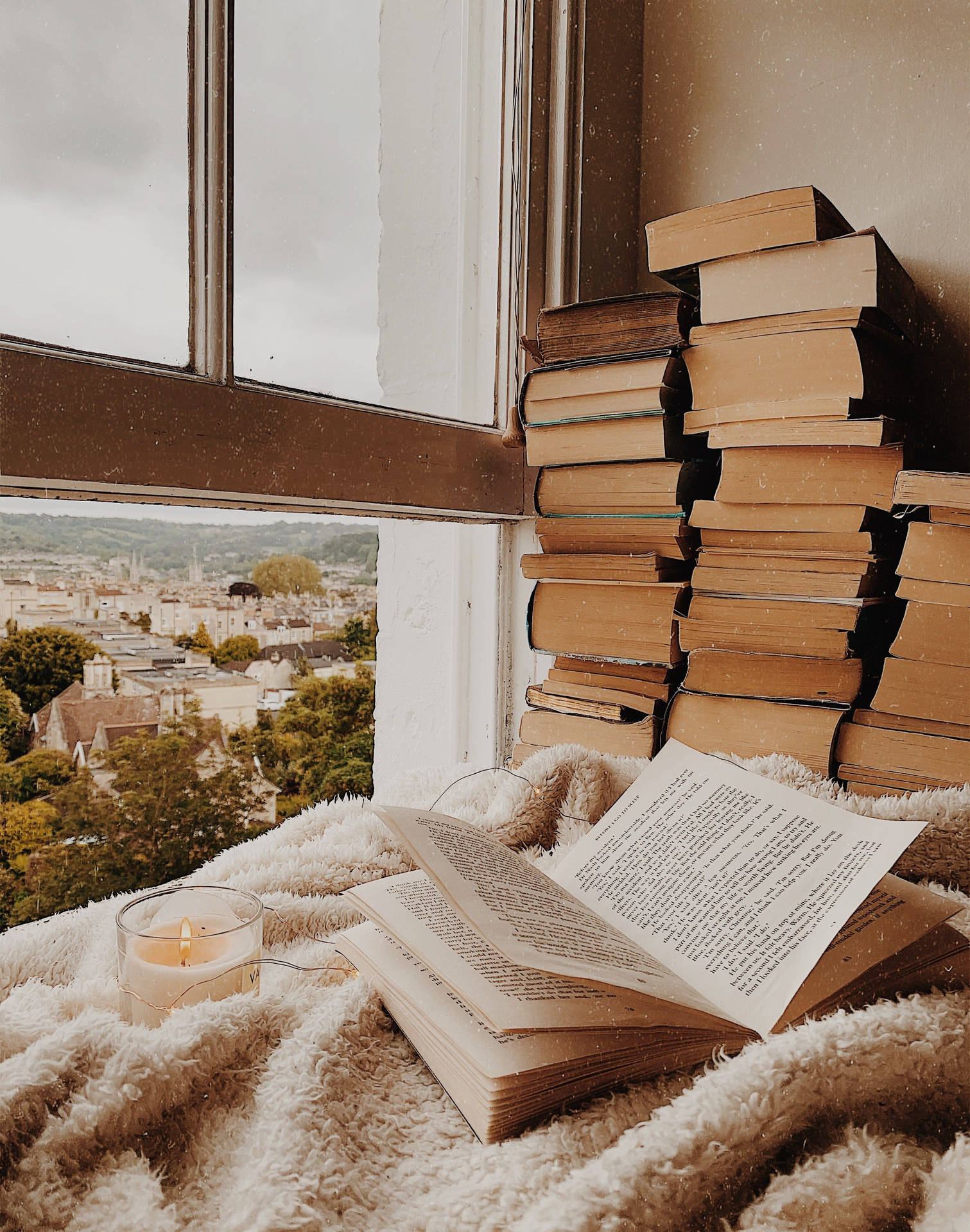 วอลเปเปอร์หนังสือสไตล์บีจ — สีเบจ สุนทรียภาพ GIF วอลเปเปอร์